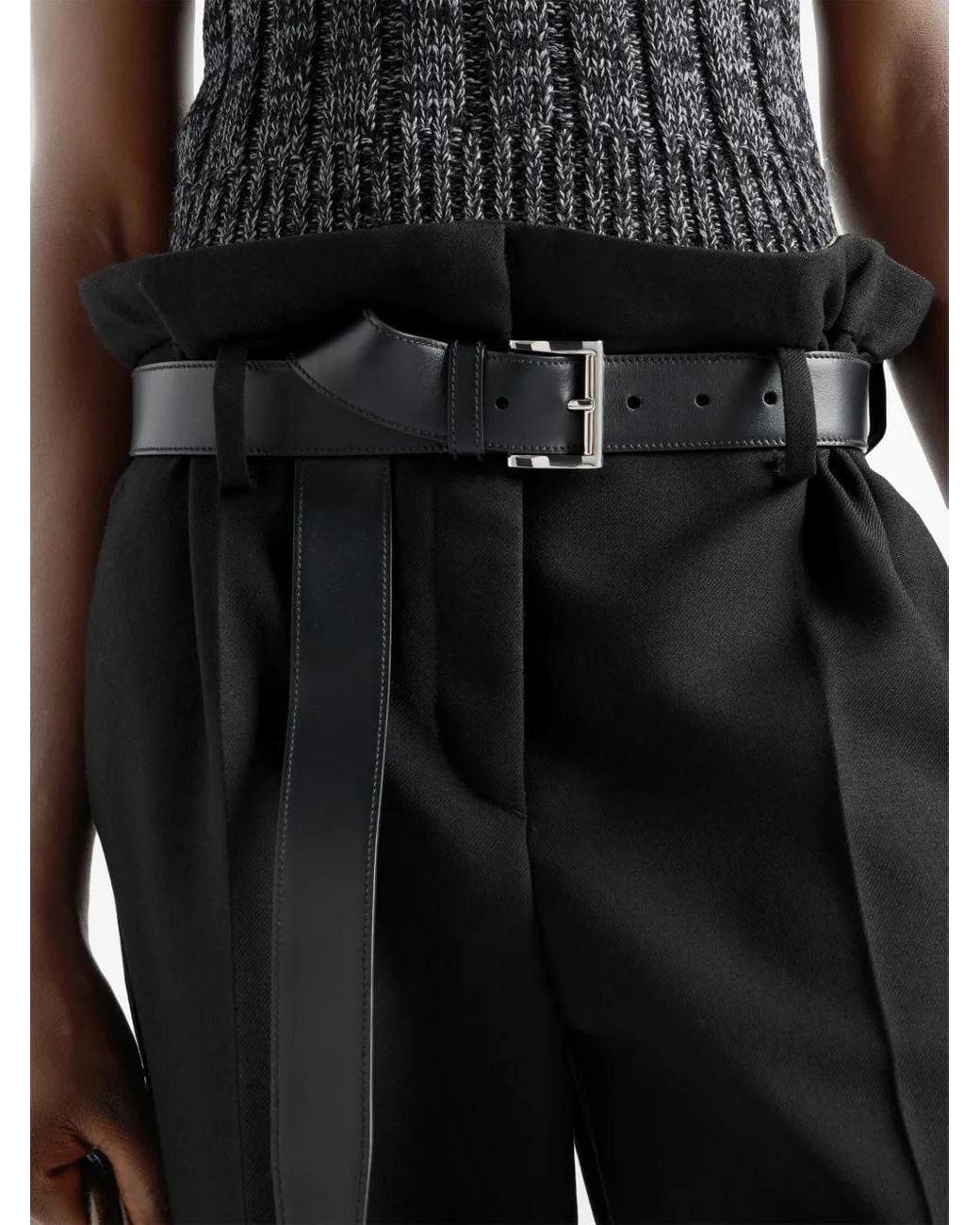 Prada Gabardine Broek in het Black