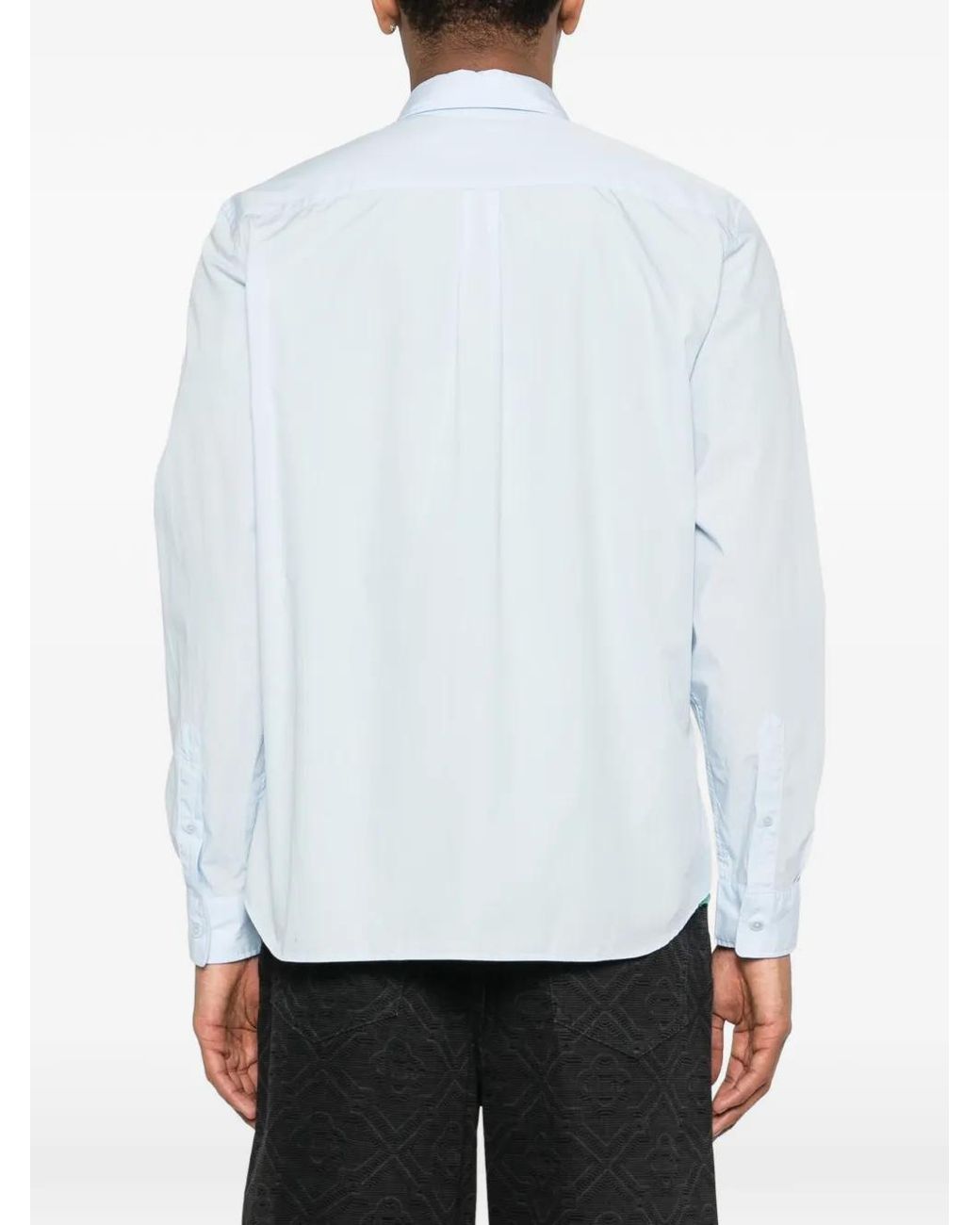Lacoste White Regular Fit Stretch Poplin Shirt for men
