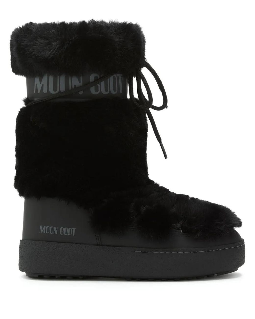Moon Boot Black Stiefel Aus Faux Fur