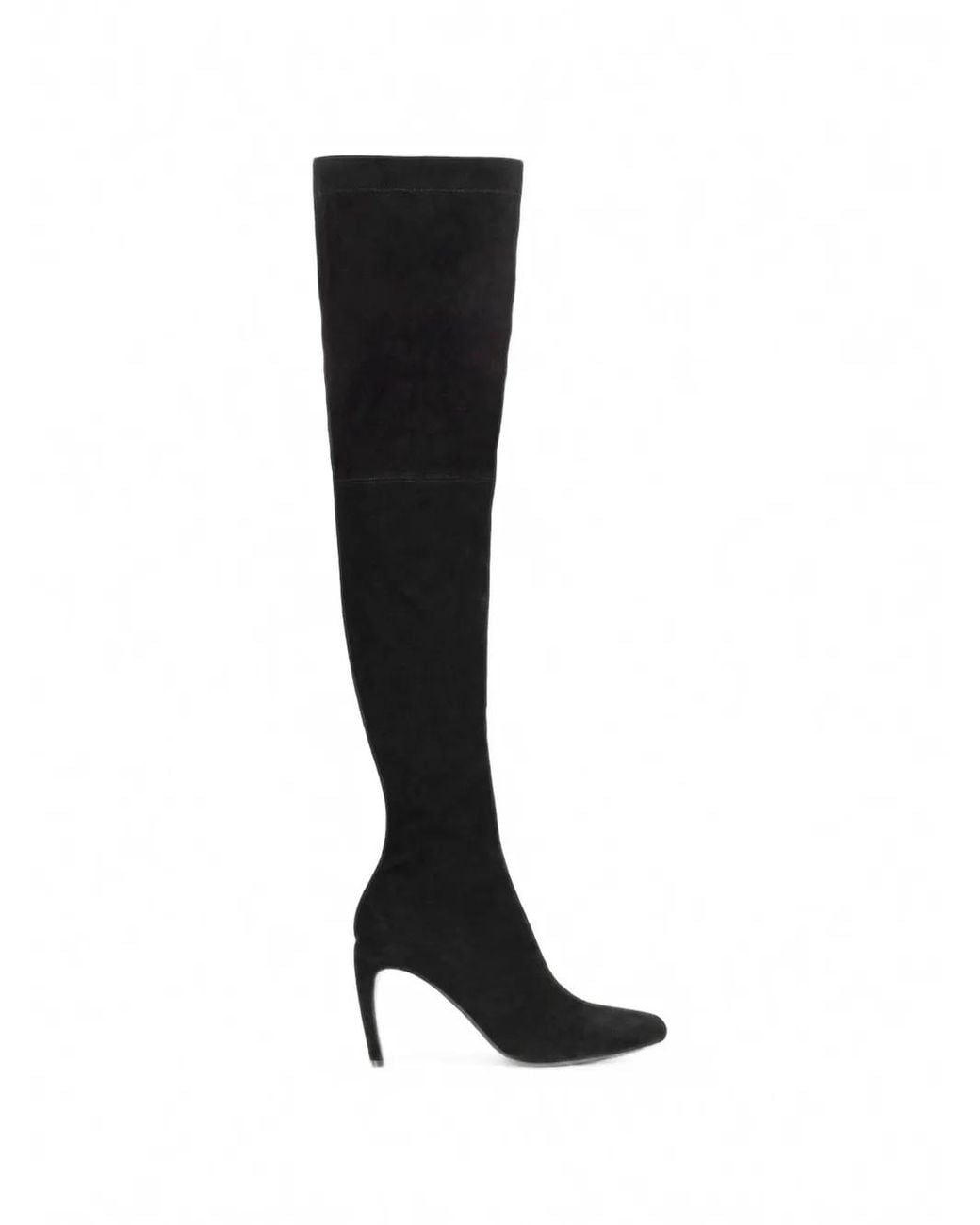 Victoria Beckham Black Harlow Stretch Suede Boots
