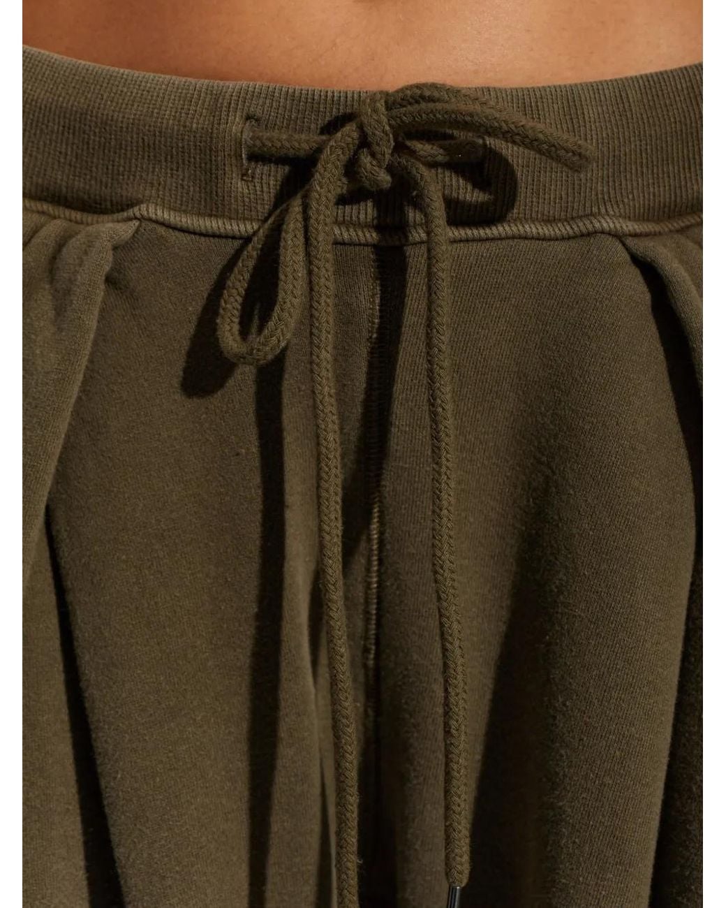R13 Green Pleated Wide-Leg Track Pants