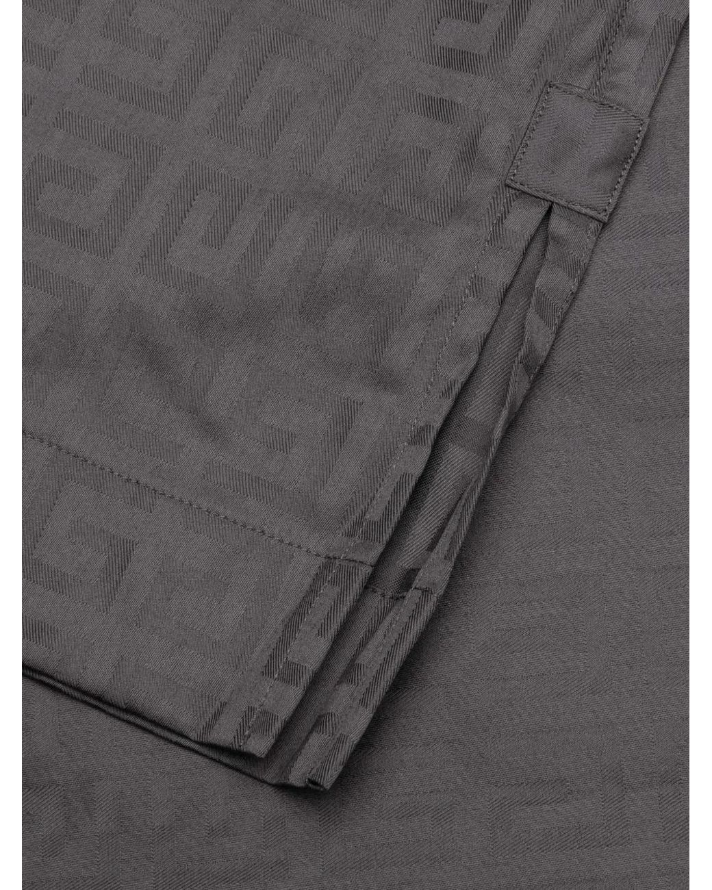 Givenchy Gray Zipped Patterned Shirt for men