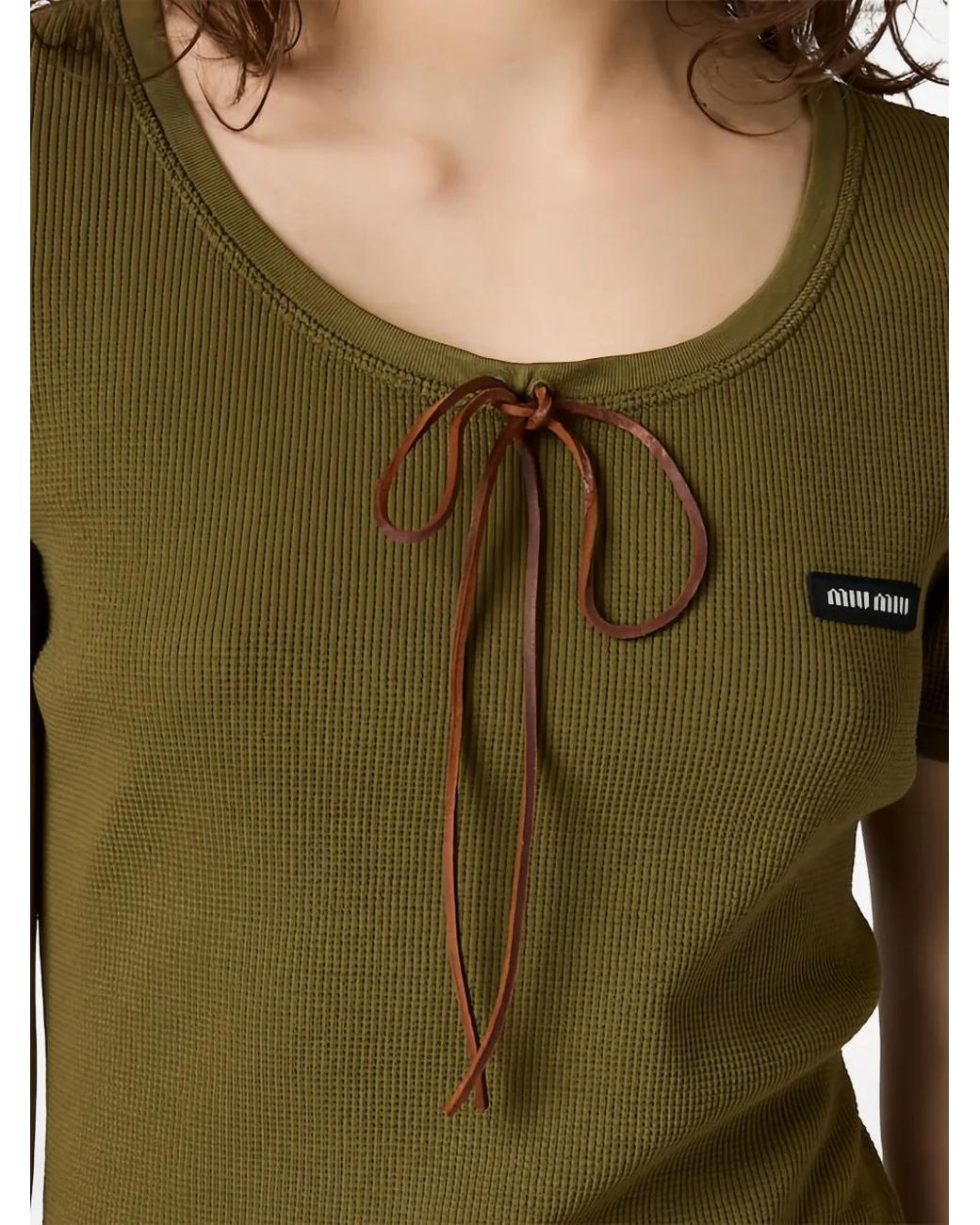 Miu Miu Green Cotton Dress