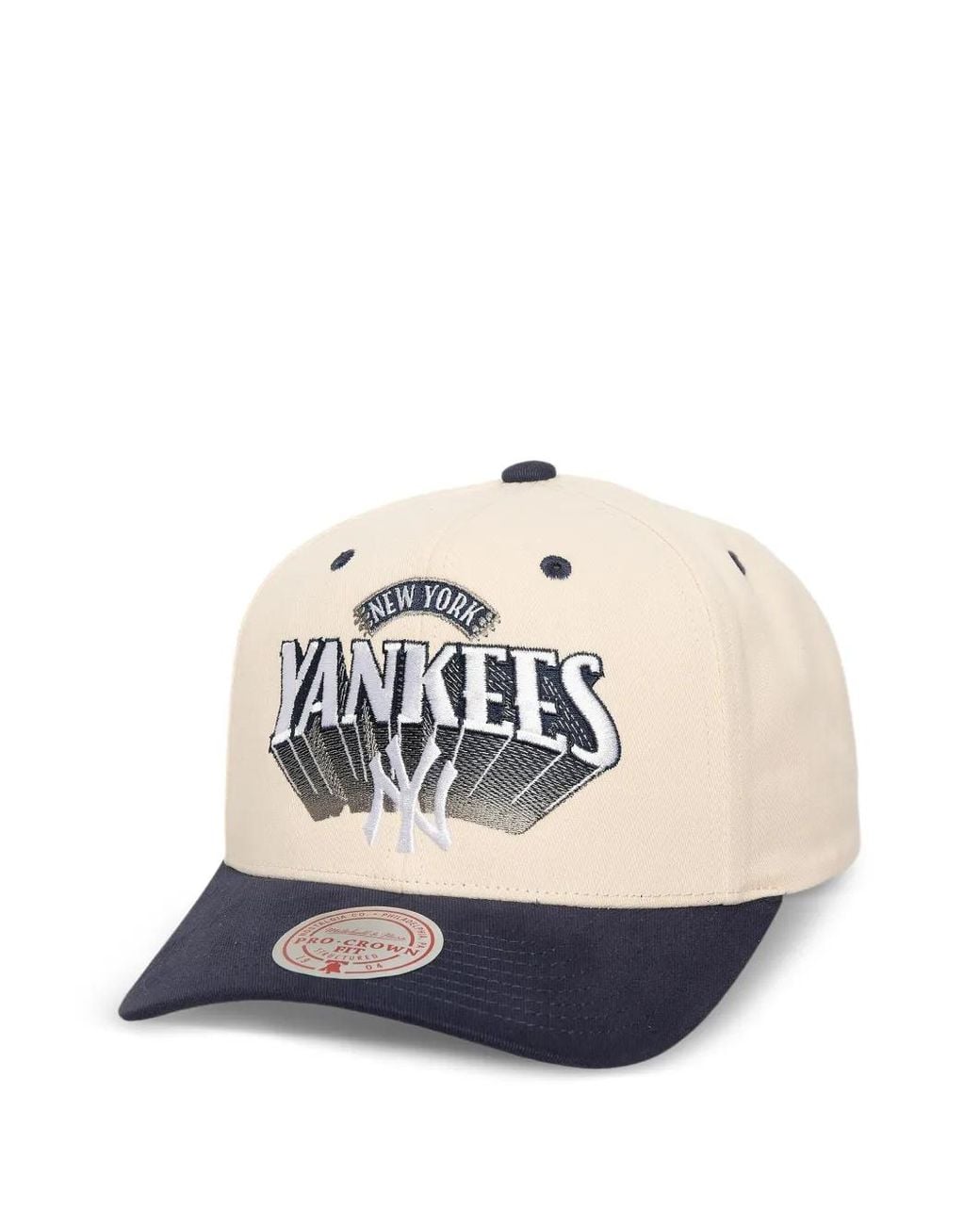 Mitchell & Ness White Yankees Horizon Pro Snapback Logo-Embroidered Baseball Cap for men