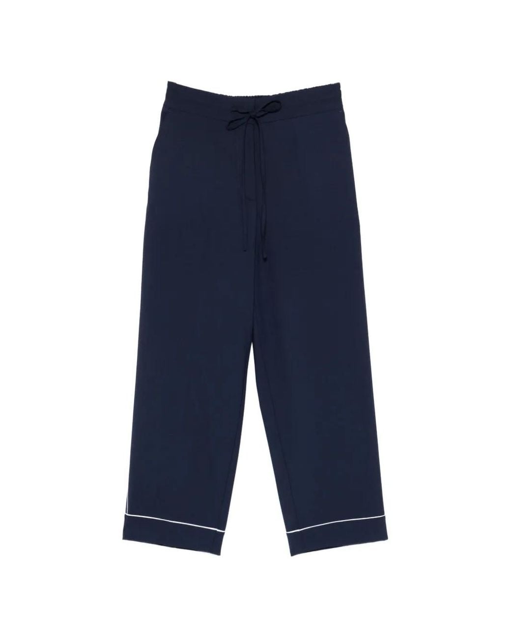 P.A.R.O.S.H. Blue Drawstring-Fastening Cropped Trousers