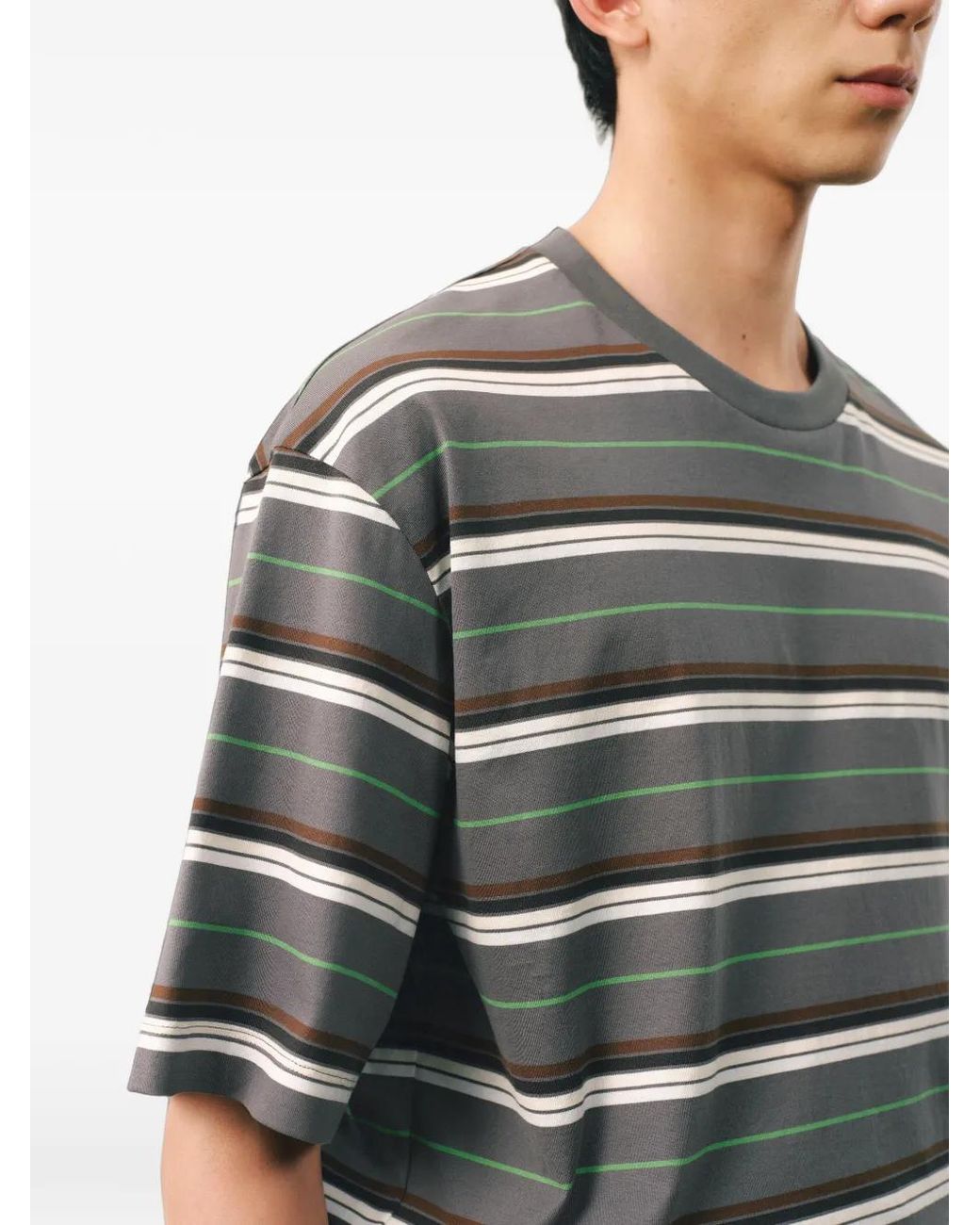 CROQUIS Gray Striped T-Shirt for men