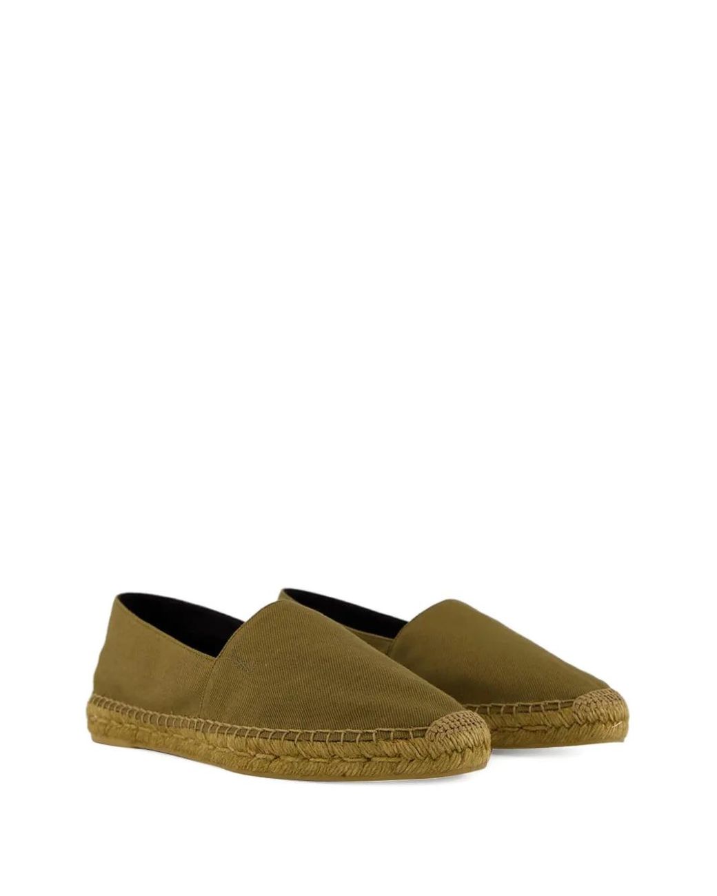 Saint Laurent Green Rubber-Sole Espadrilles for men