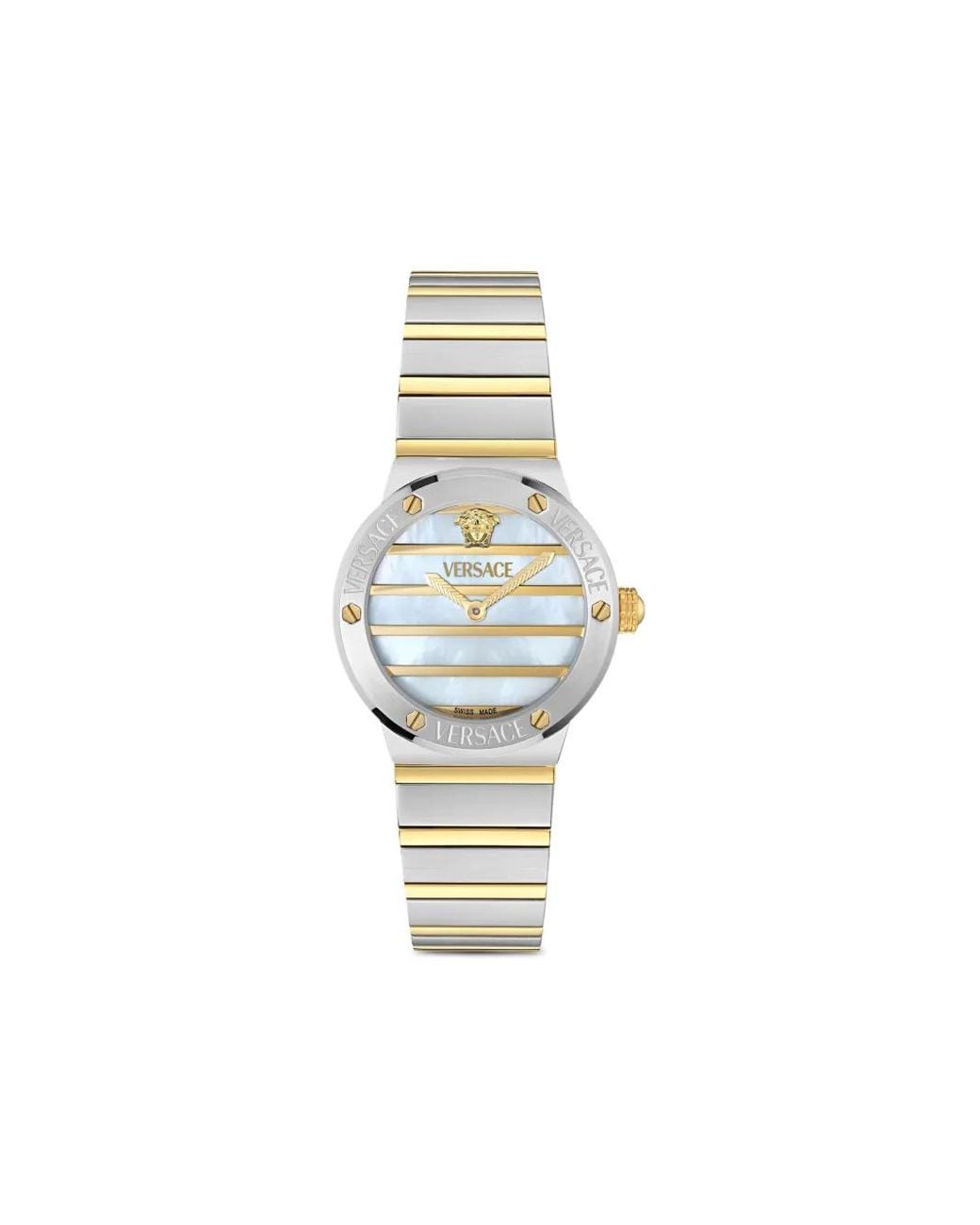 Versace White Greca 33Mm Watch