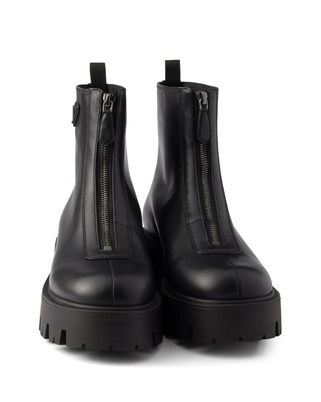 Prada Black Stiefeletten mit Reißverschluss