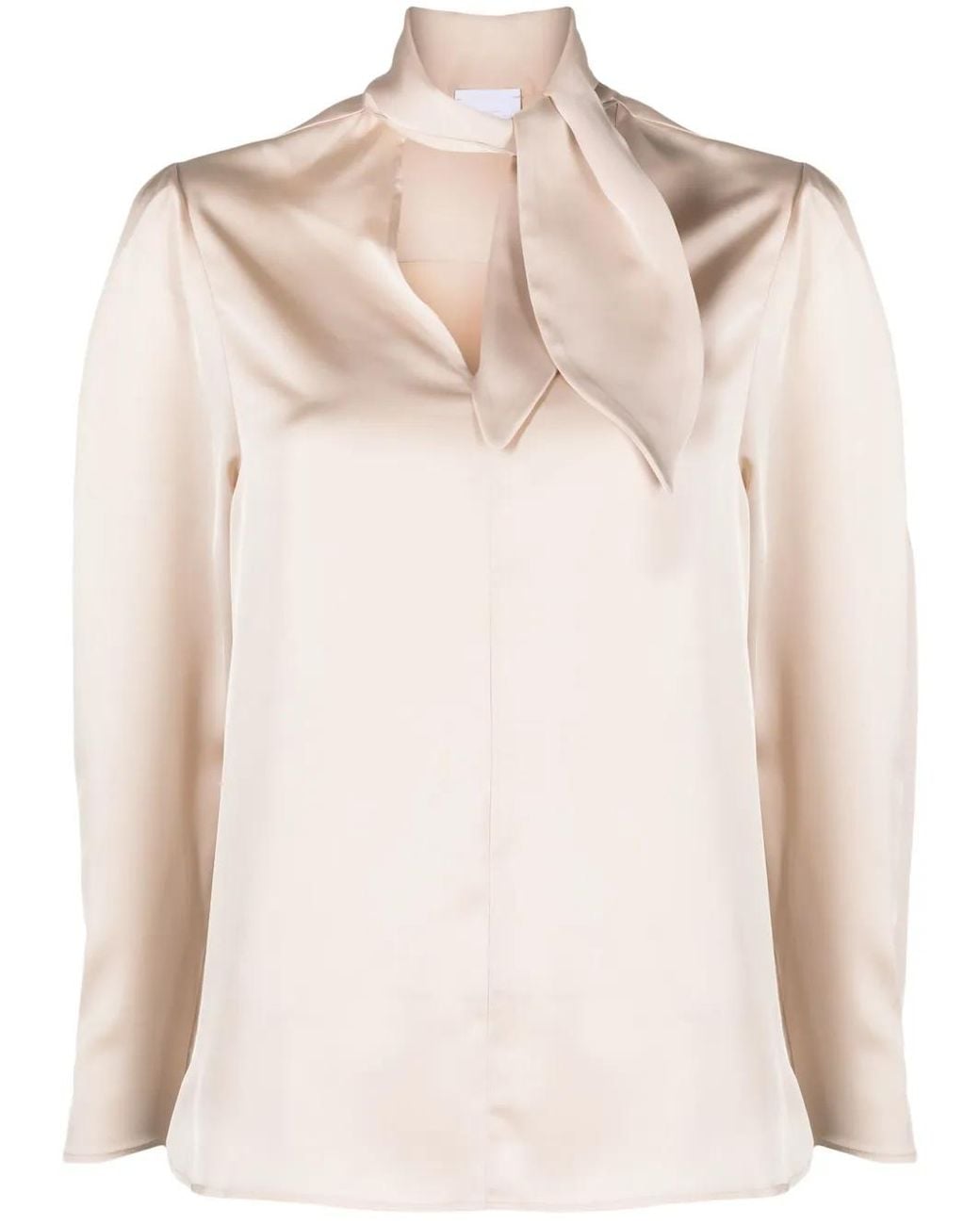 ..,merci Natural Allure Attached-Scarf Blouse