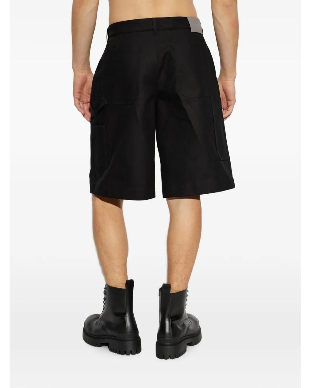 Balenciaga Black Multi-Pocket Cotton Shorts for men