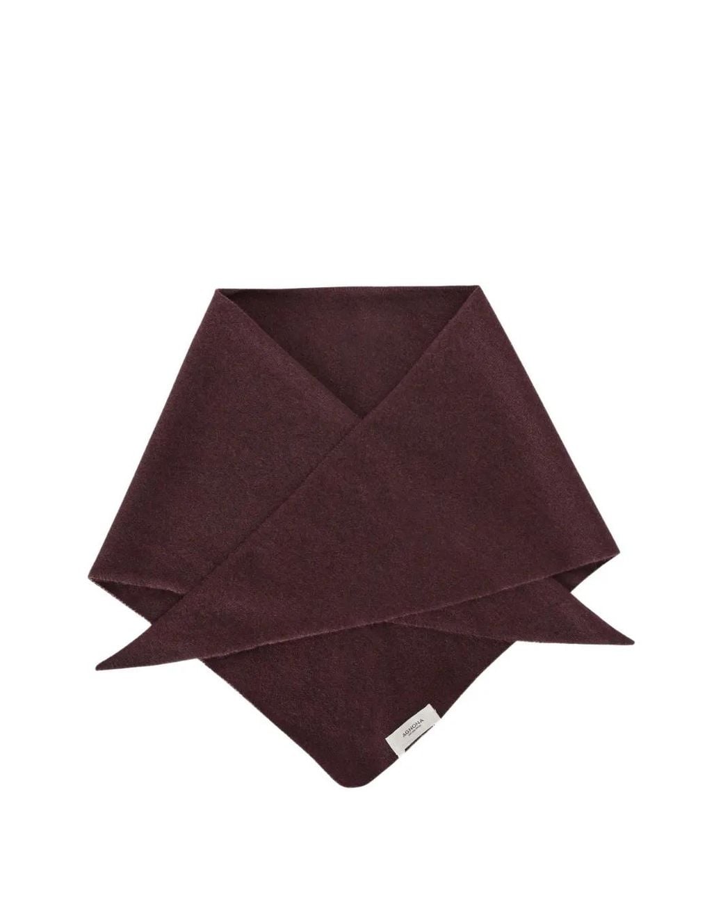 Agnona Purple Triangular Pointed-Edge Scarf for men