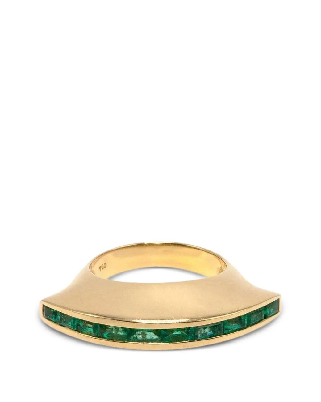 Jenna Blake Metallic Eclipse Emerald Ring