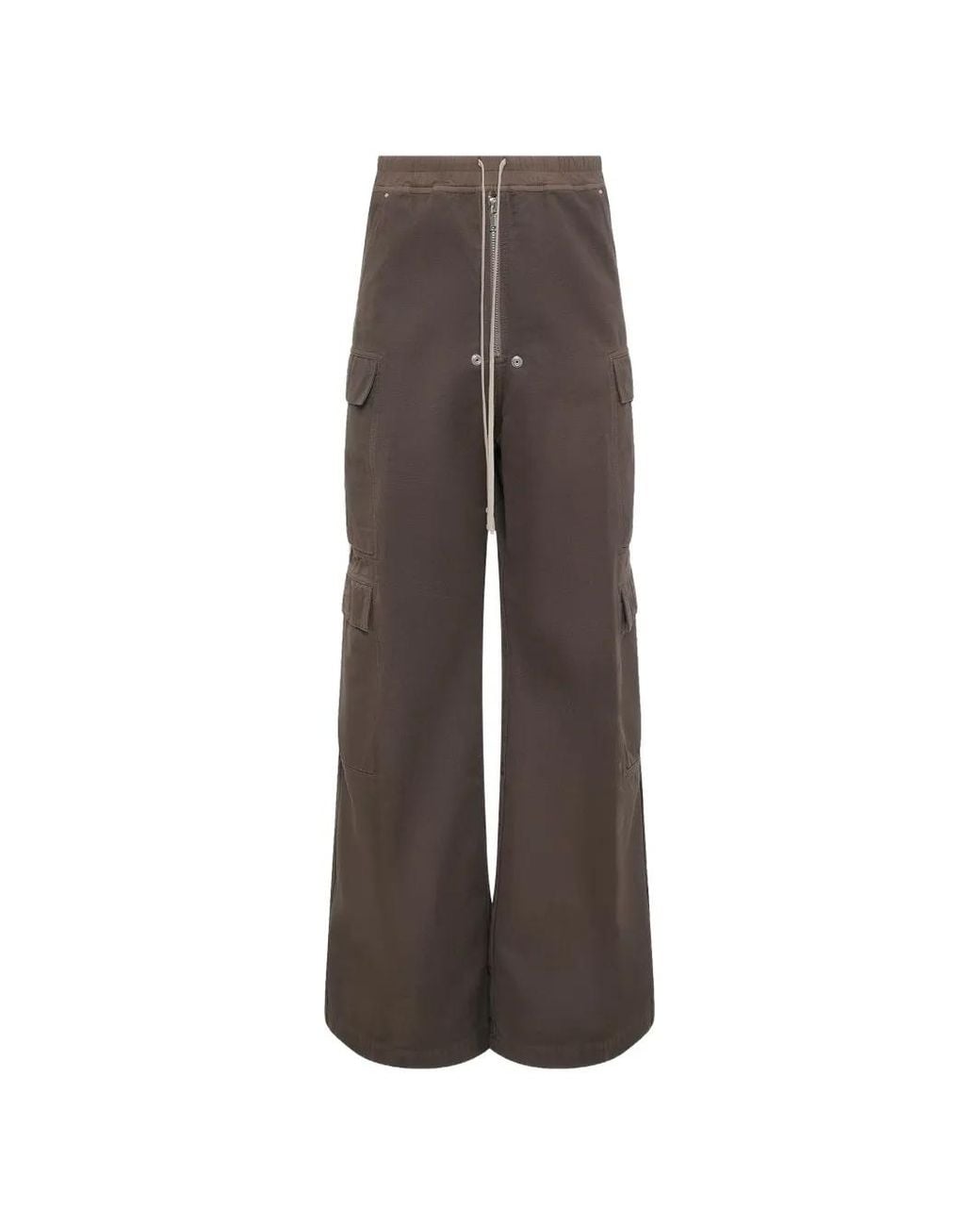 Rick Owens Brown Double Cargo Jumbo Belas Wide-Leg Pants for men