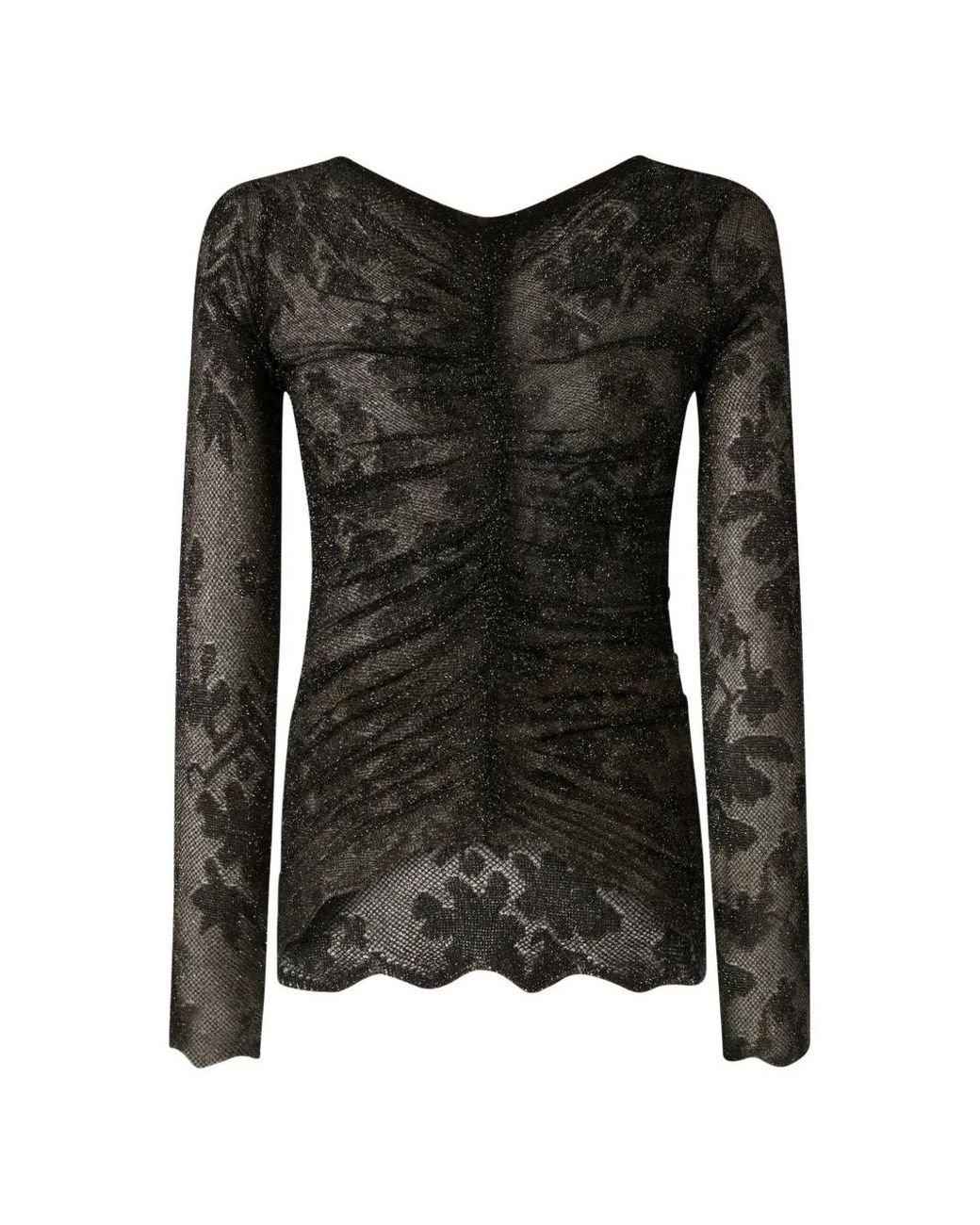 Pinko Black Monsone Round-Neck Top