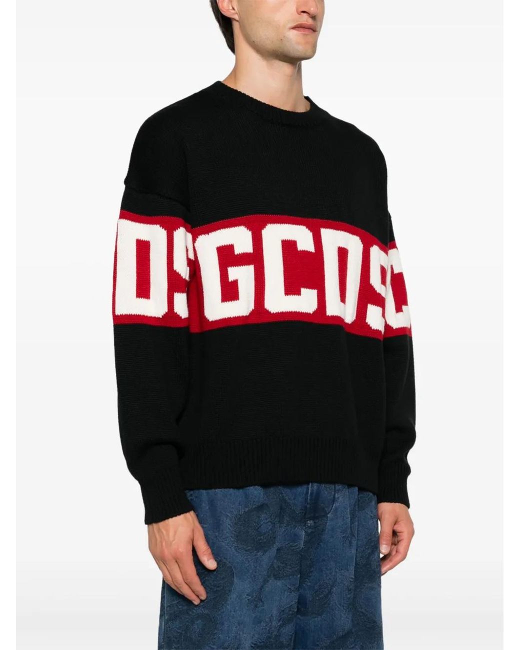 Gcds Black Band-Logo Sweater