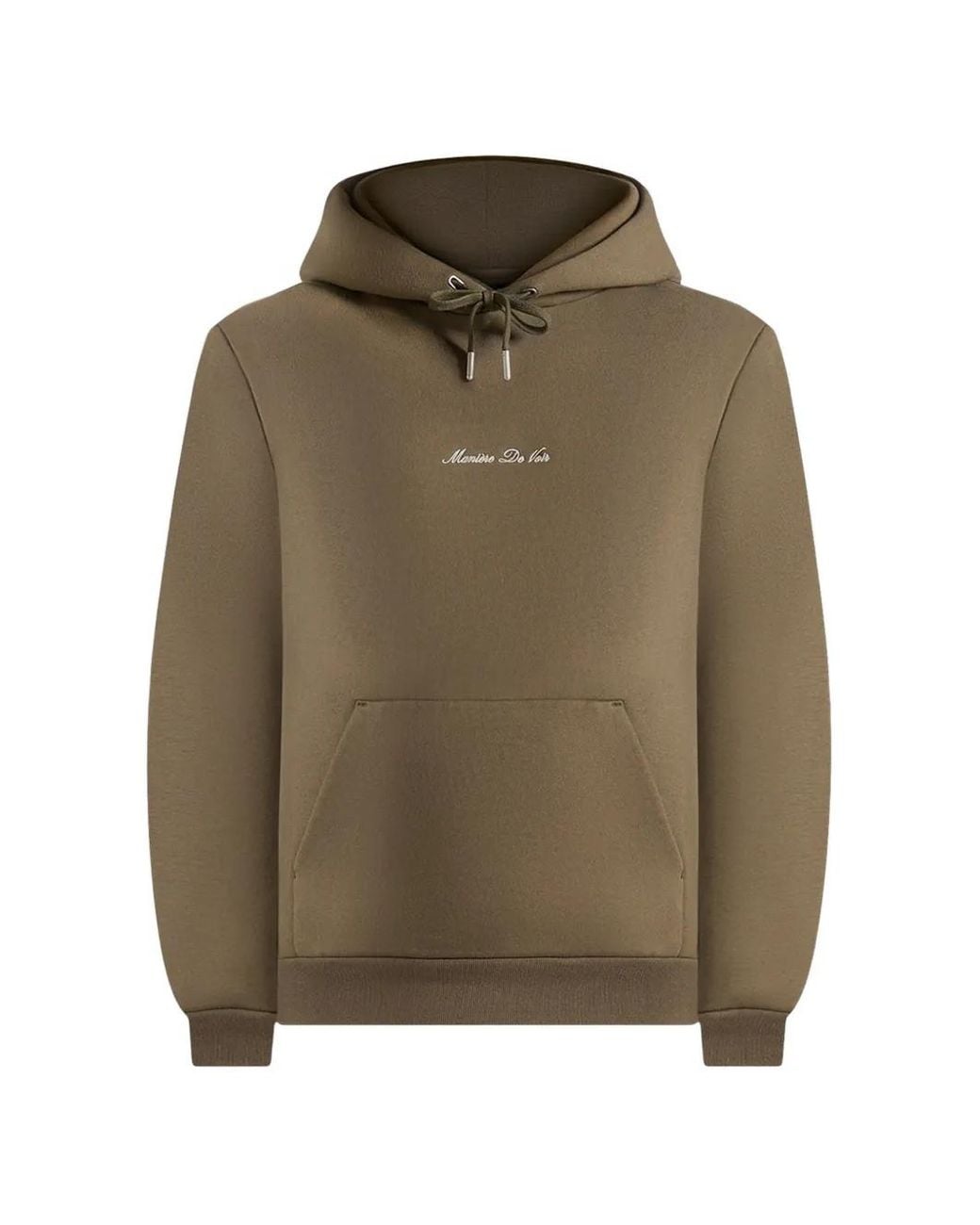 Manière De Voir Green Signature Regular Fit Hoodie for men