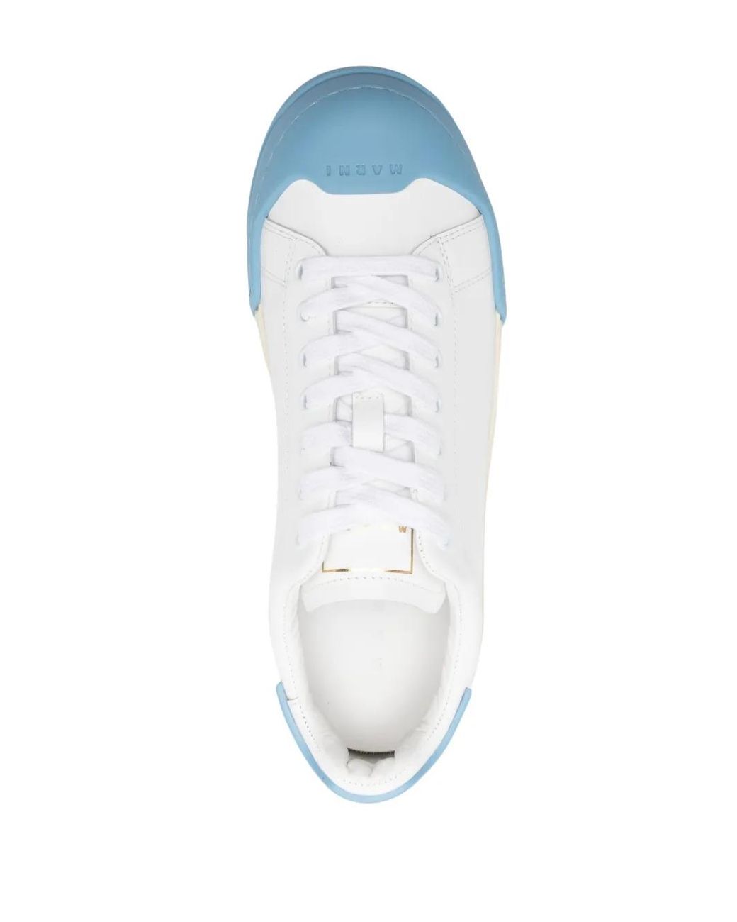 Marni White Dada Two-Tone Leather Sneakers