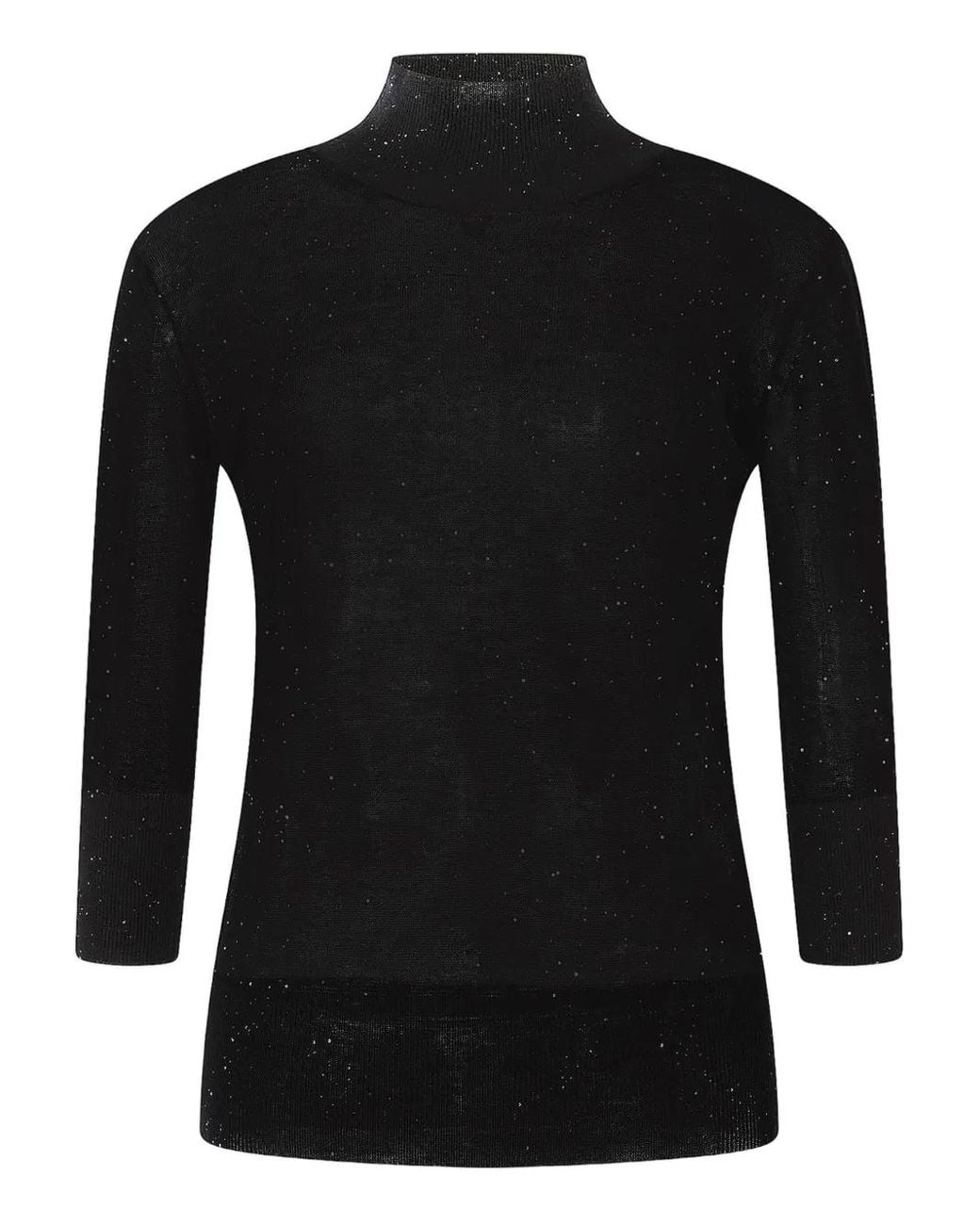 Genny Black Sequin-Embellished Top