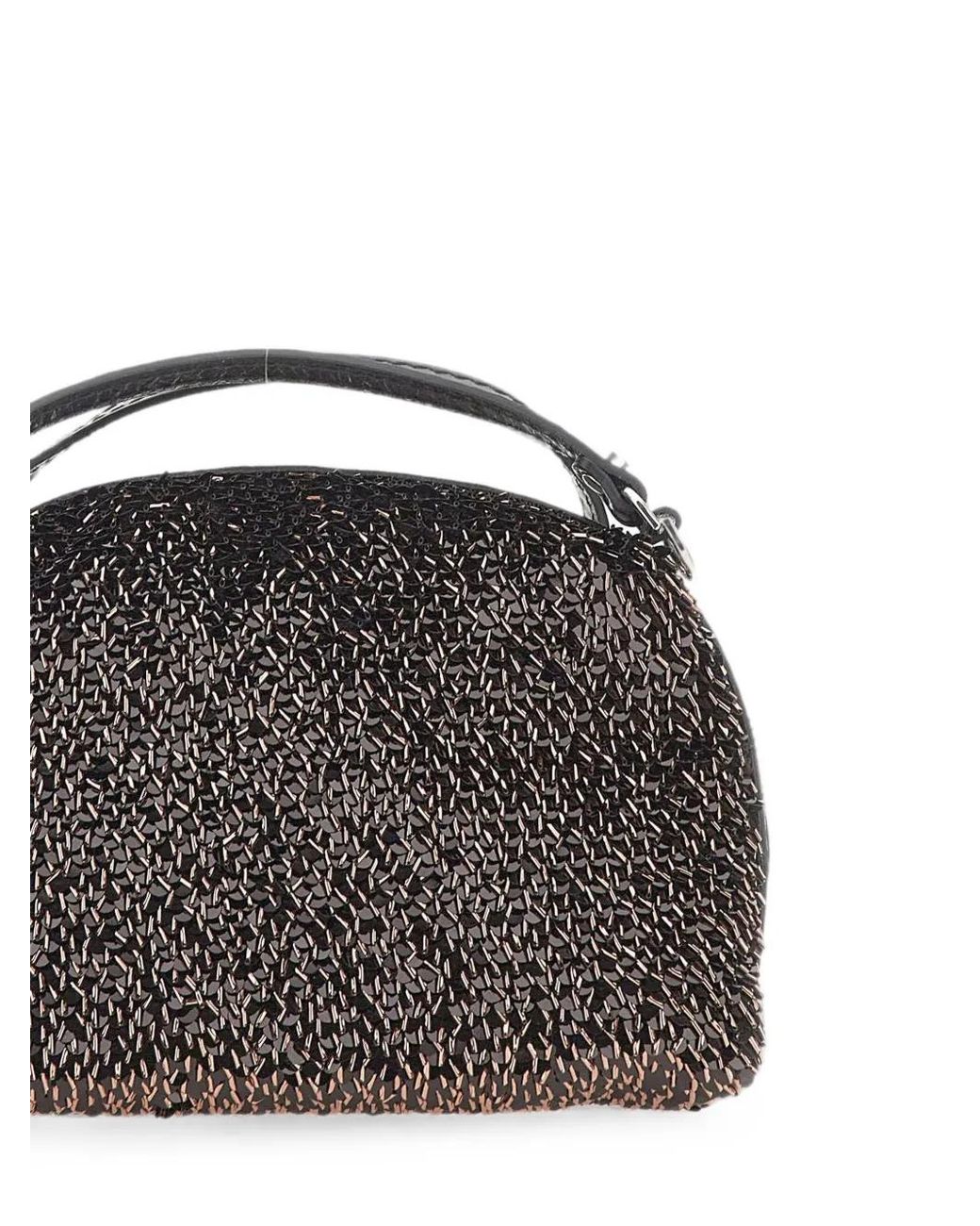Gianni Chiarini Black Small Alifa Sequin-Embellished Tote Bag