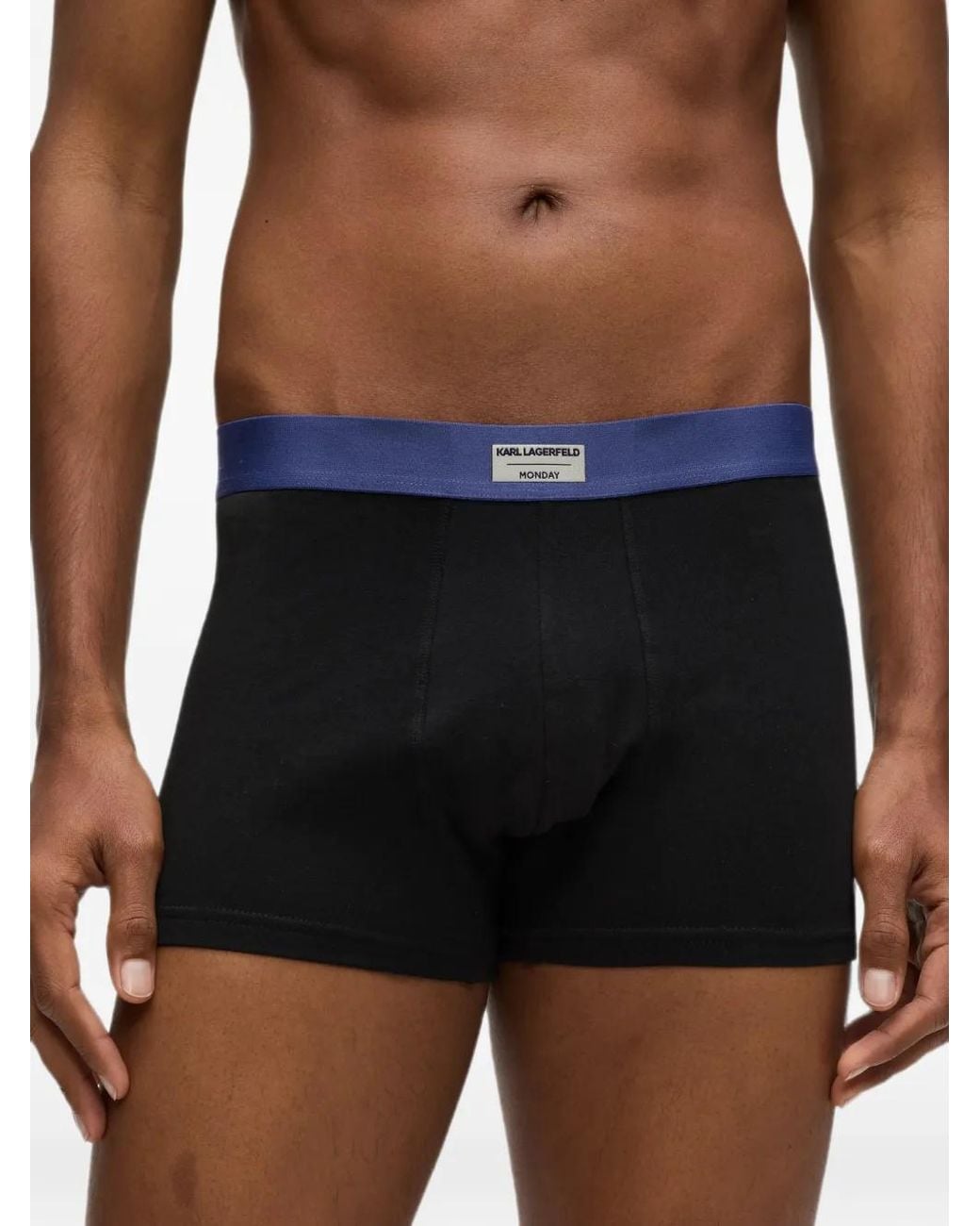 Karl Lagerfeld Black Boxers Days Of The Week (Lot De Sept) for men