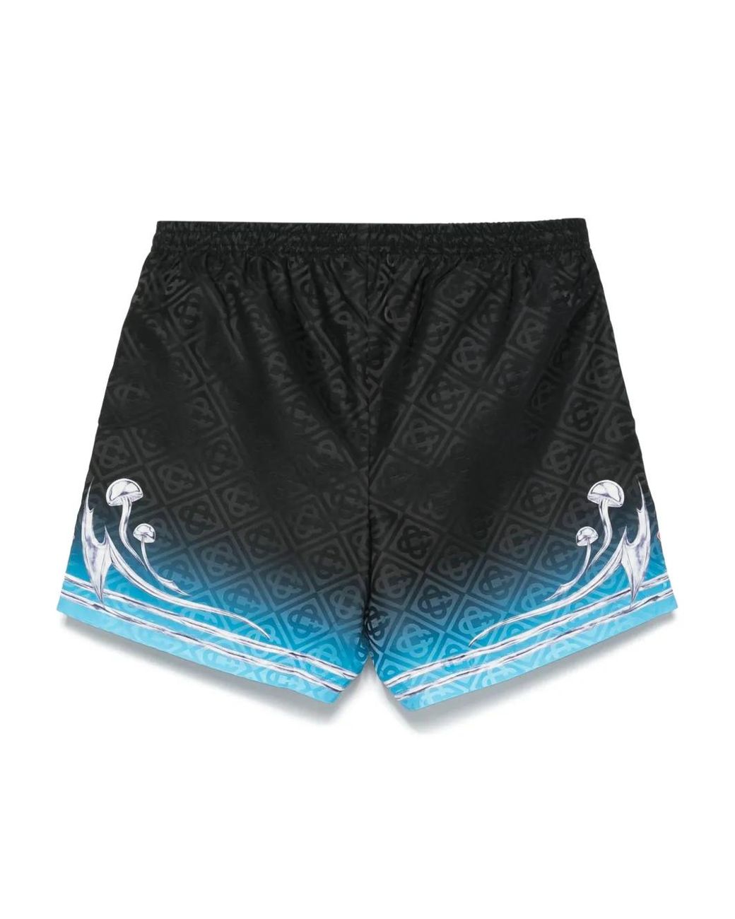 Casablanca Black Graphic-Print Swim Shorts for men