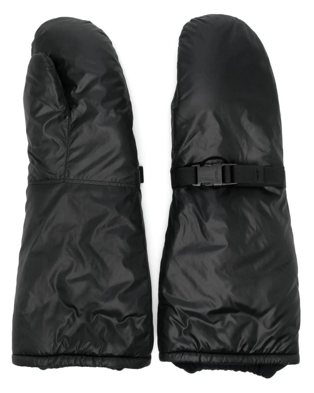 TAKAHIROMIYASHITA The Soloist Black Buckle-Strap Mittens for men