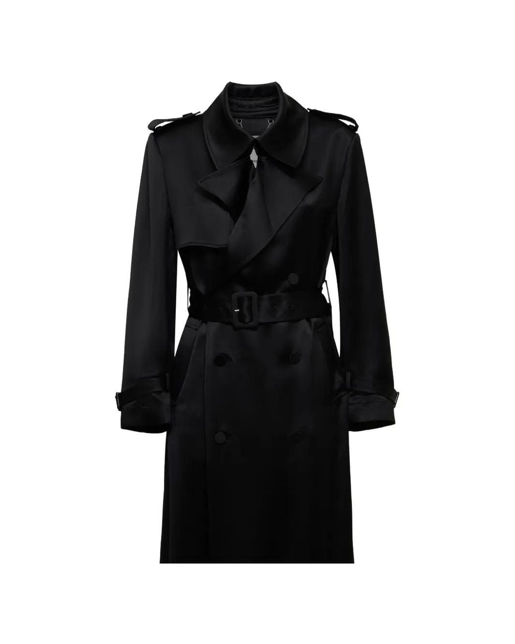 Jonathan Simkhai Black Alvida Belted Double-Breasted Trench Coat