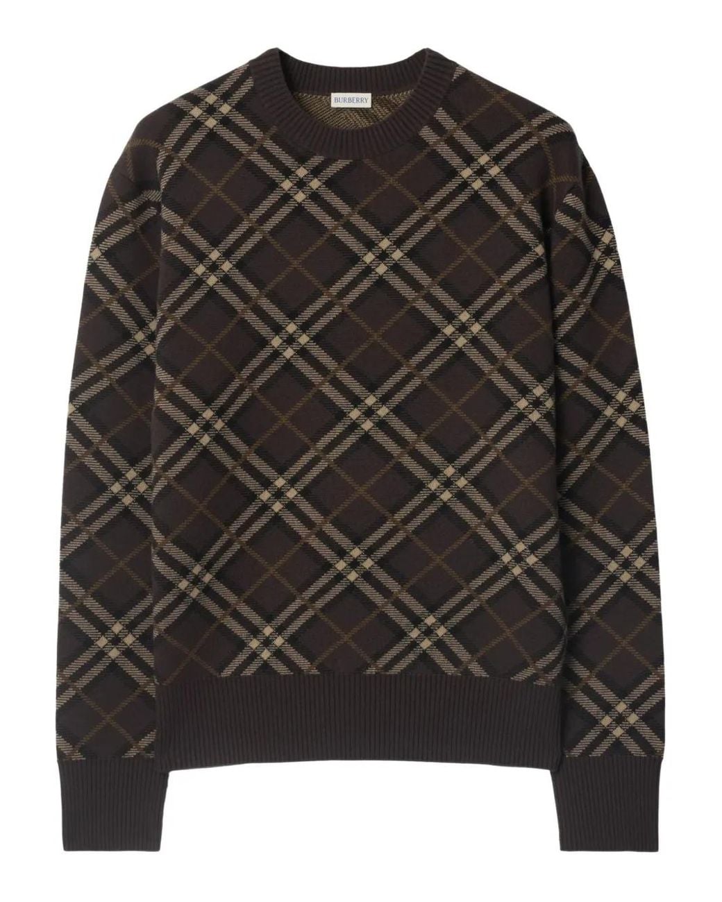 Burberry Brown Round-Neck Knitwear for men