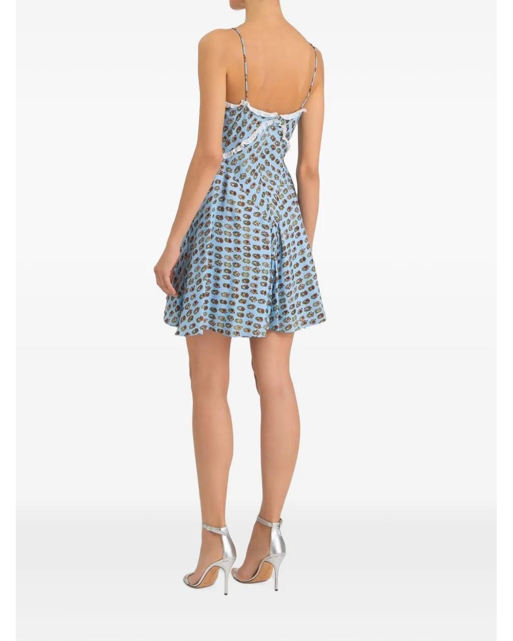 Markarian Blue Aristea Sunflower-Print Mini Dress