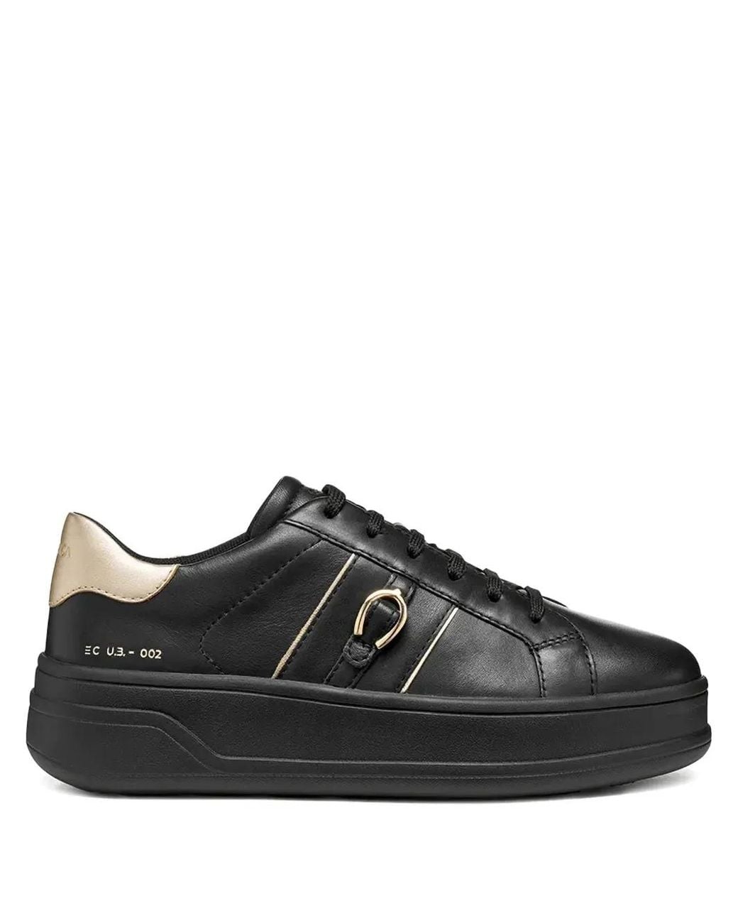Geox Black Spherica Ecub Stripe Ring Trainers