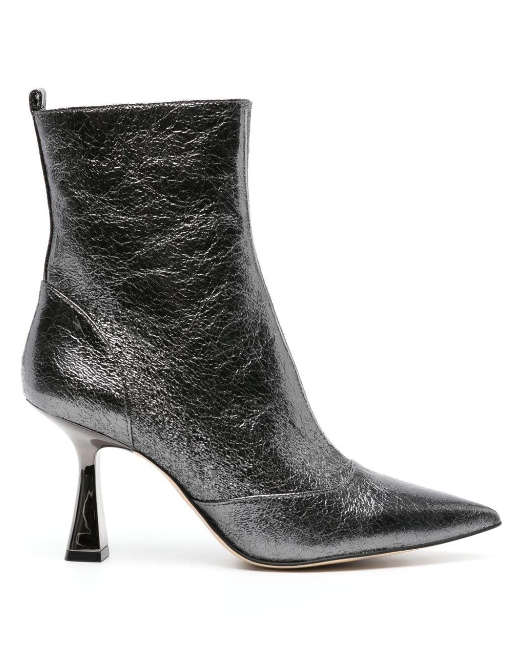 Michael kors on sale silver ankle boots