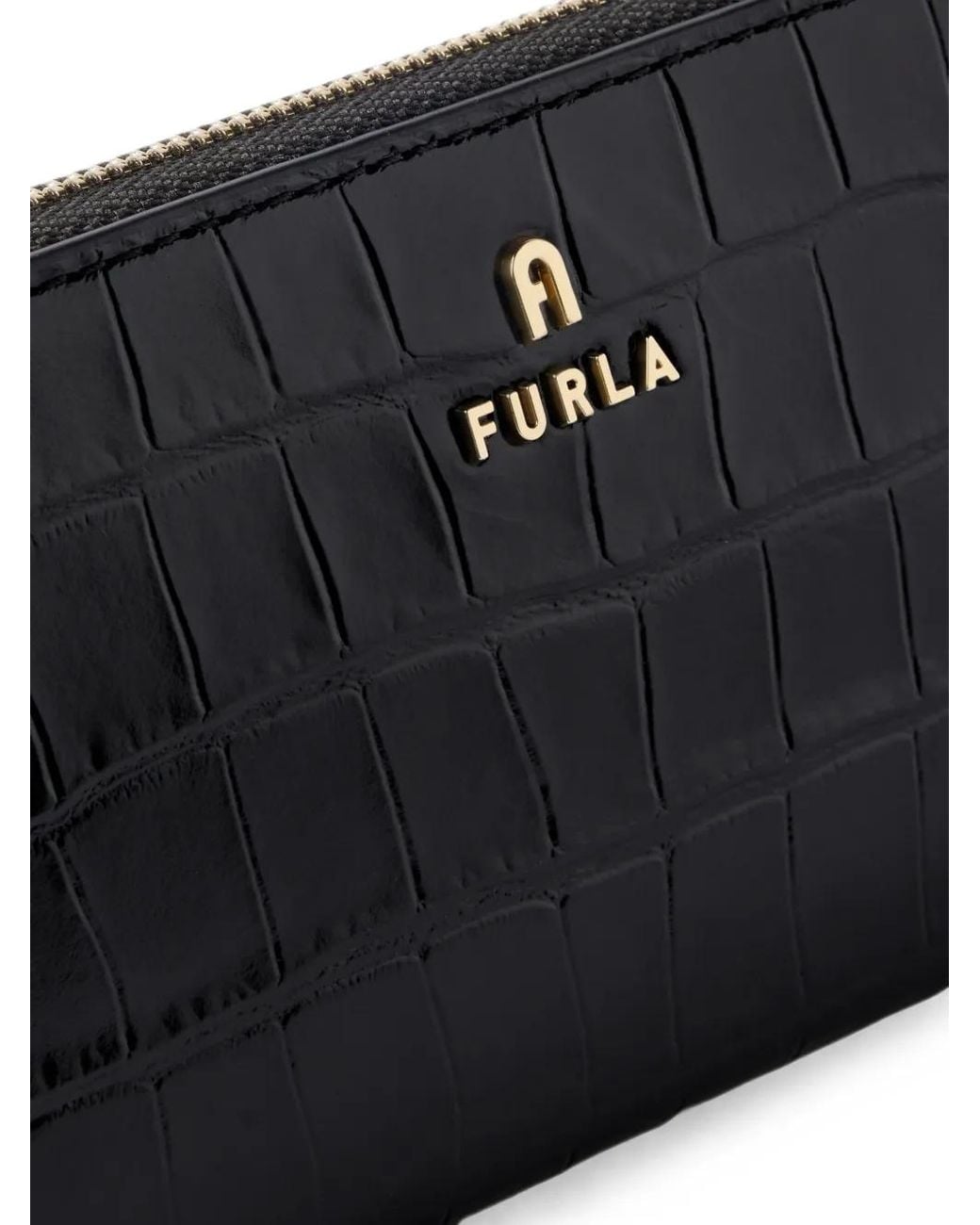 Furla Black Veste Camelia À Fermeture Zippée Ronde
