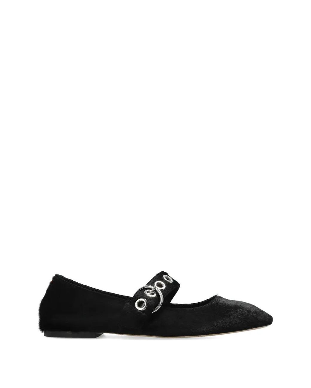 Aeyde White Flache Uma Pumps Mit Ösen