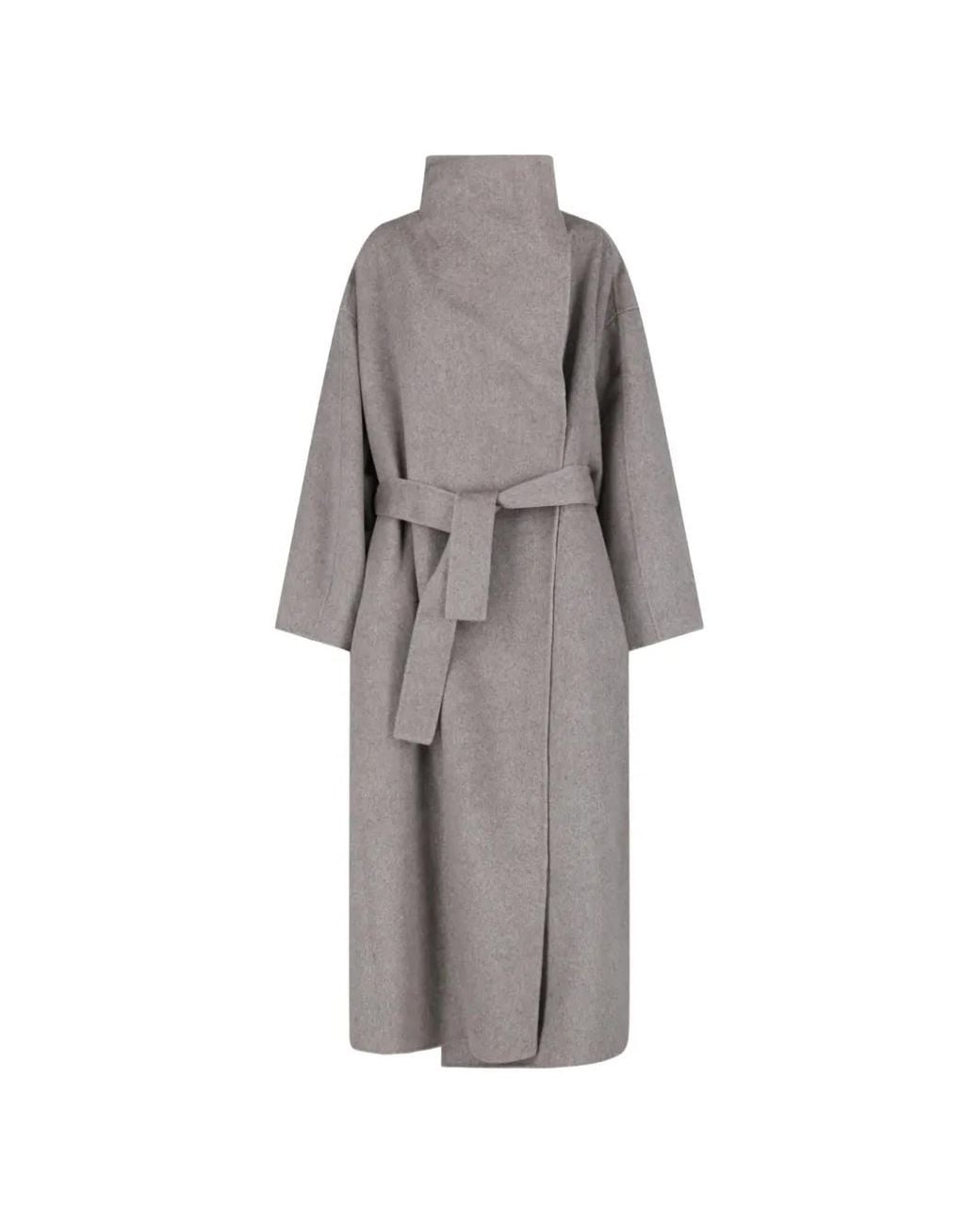 Frankie Shop Gray Leroy Reversible Funnel-Neck Coat