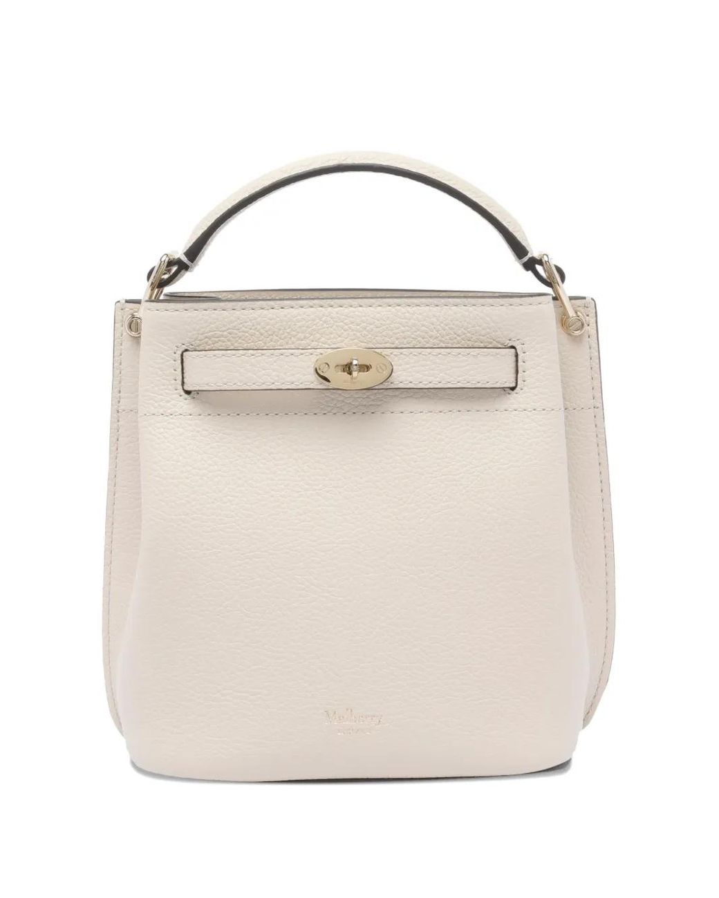 Mulberry White Structured Bucket Bag