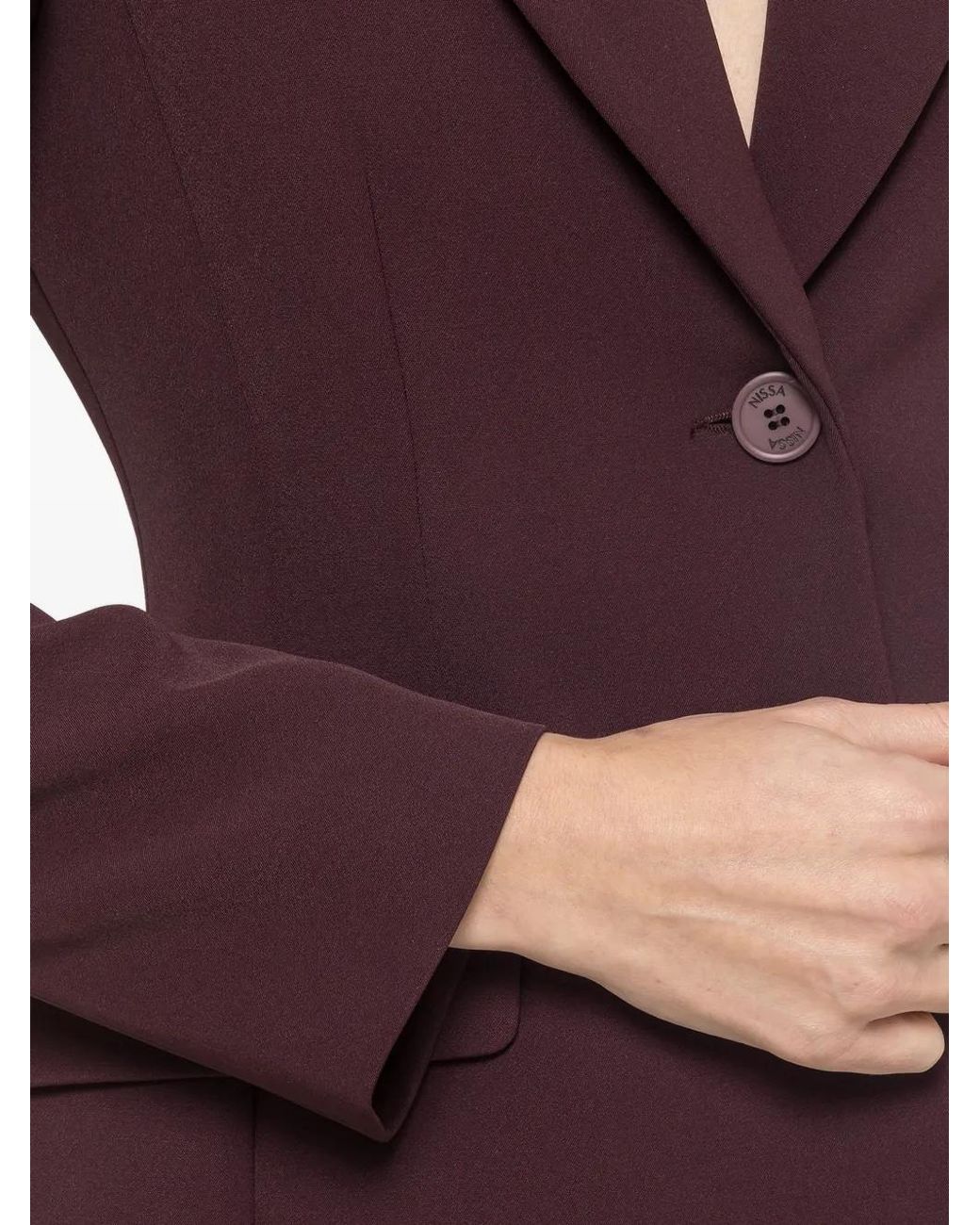 Nissa Red Single-Breasted Blazer