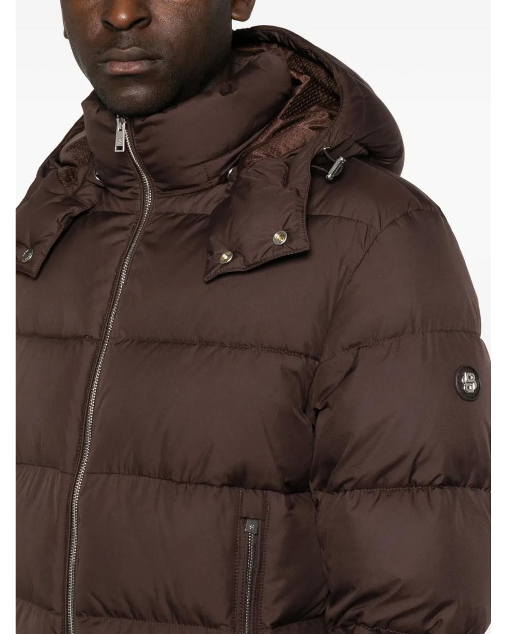Boss Blue H-Colter Hooded Quilted Jacket for men