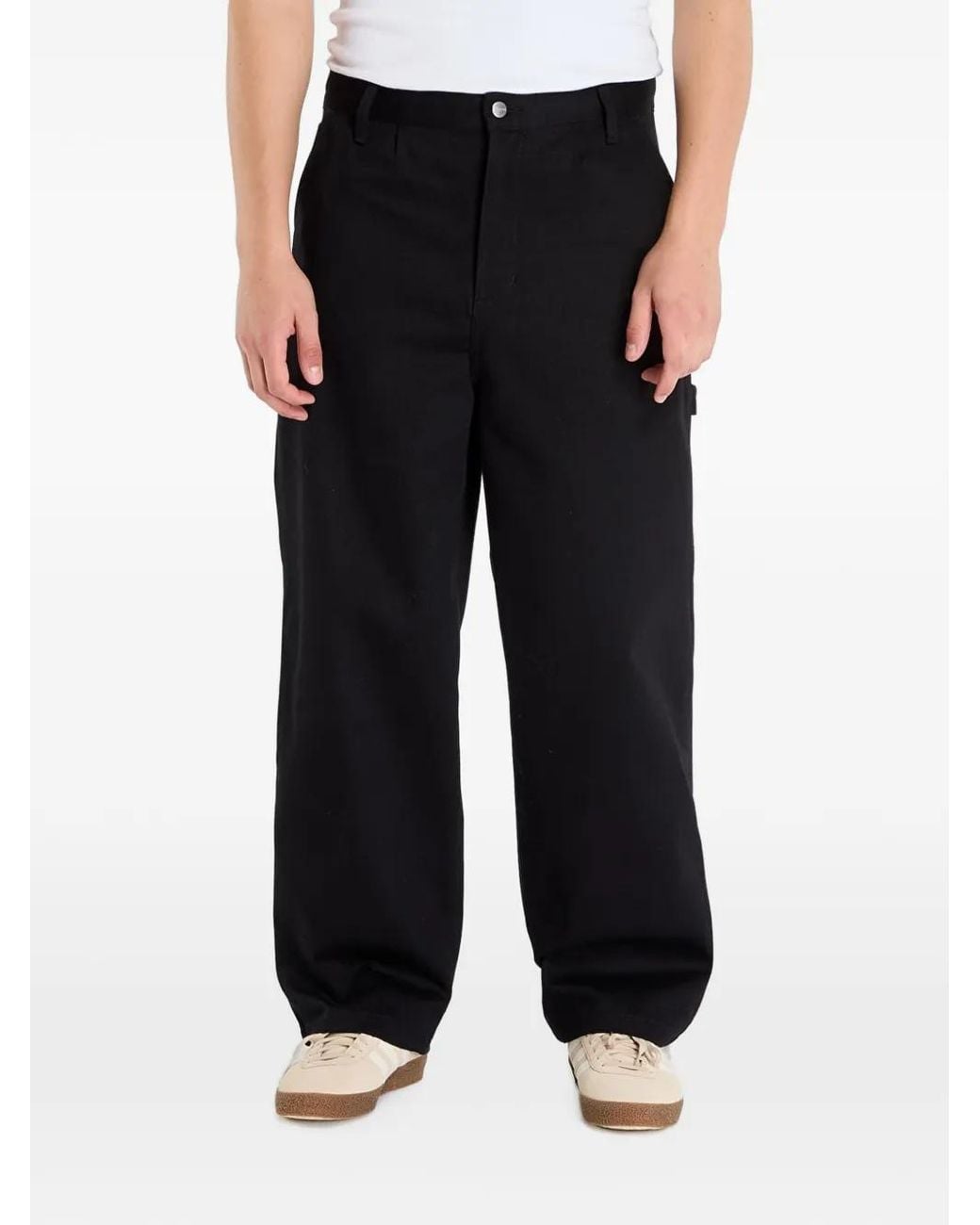 Carhartt Black Holden Logo-Patch Hammer-Loop Trousers for men