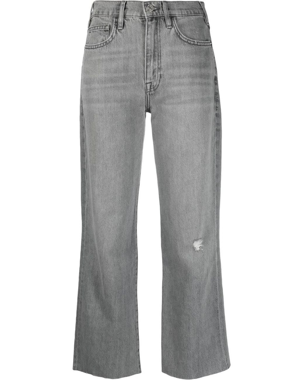 FRAME Gray Le Jane Straight-Leg Jeans