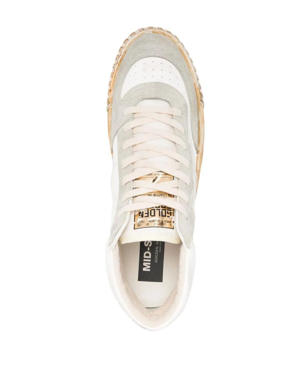 Golden Goose Deluxe Brand White Mid Star Leather Sneakers for men