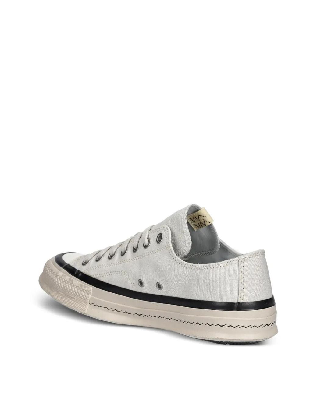 Visvim White Logo-Patch Lace-Up Sneakers for men