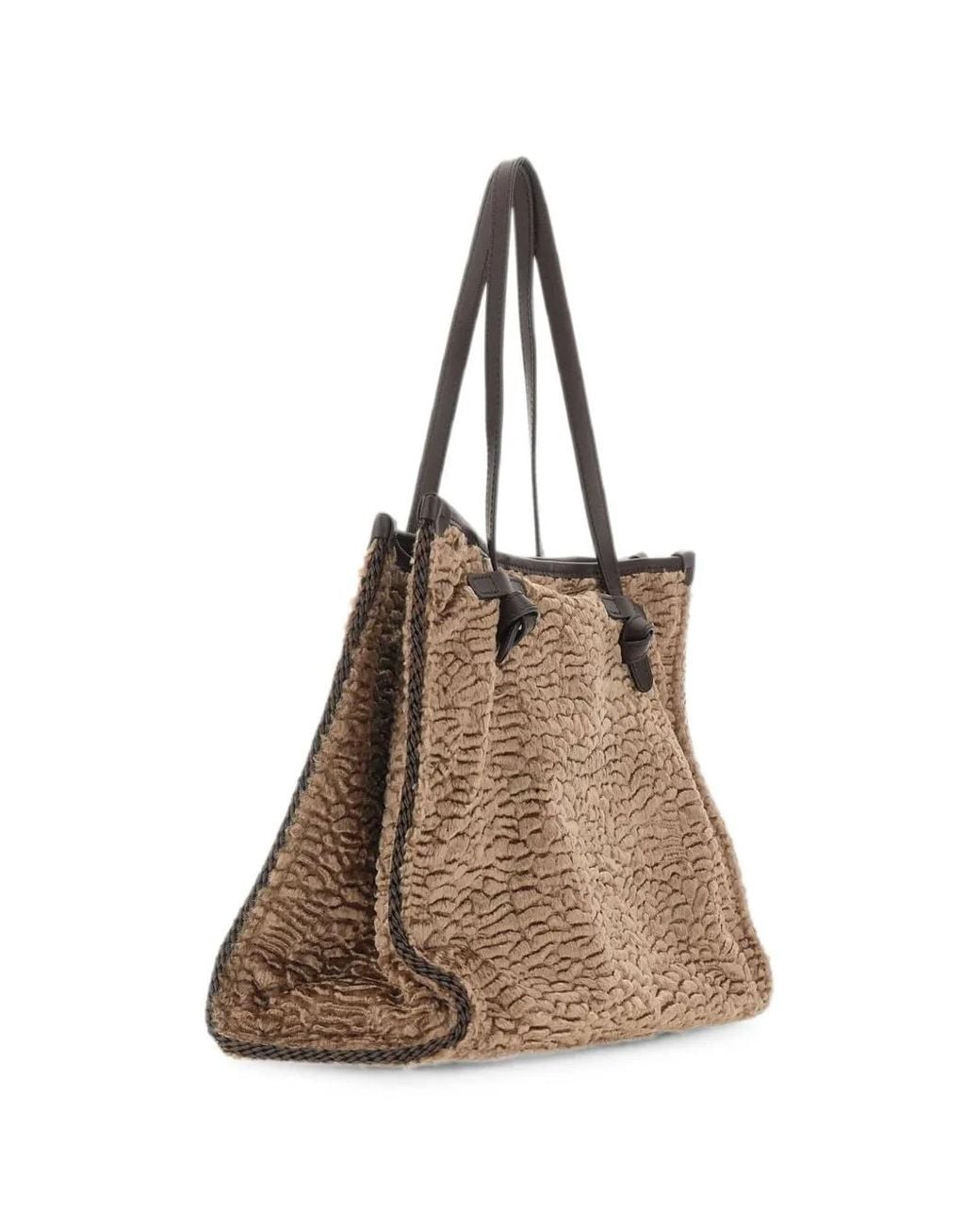 MARCELLA CLUB Brown Marcella Faux Fur-Effect Tote Bag