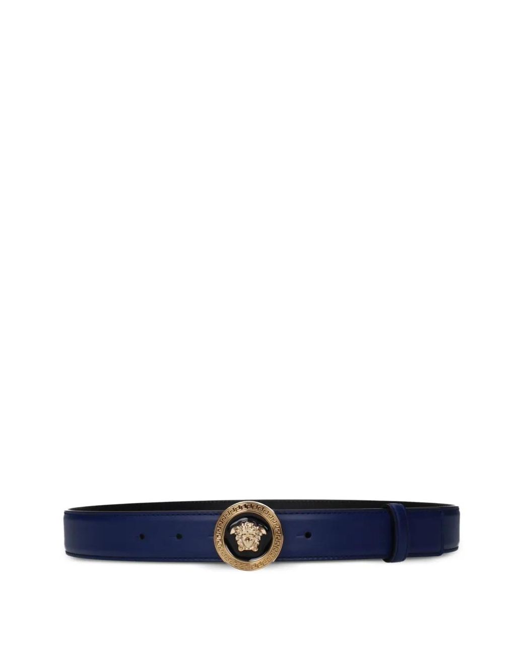 Versace Blue Medusa Head Belt
