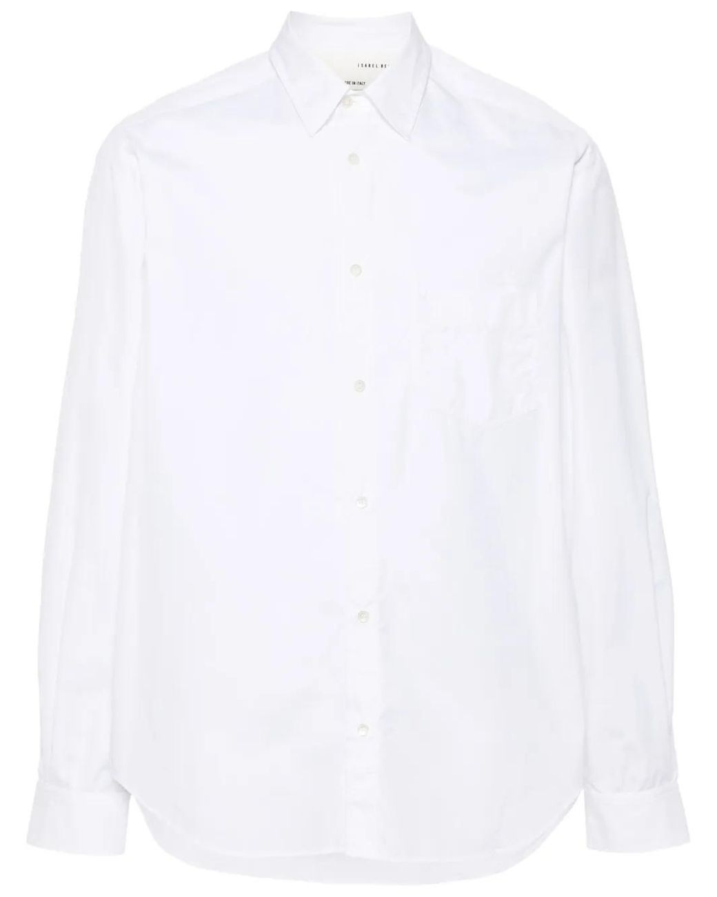Isabel Benenato White Long-Sleeve Poplin Shirt for men