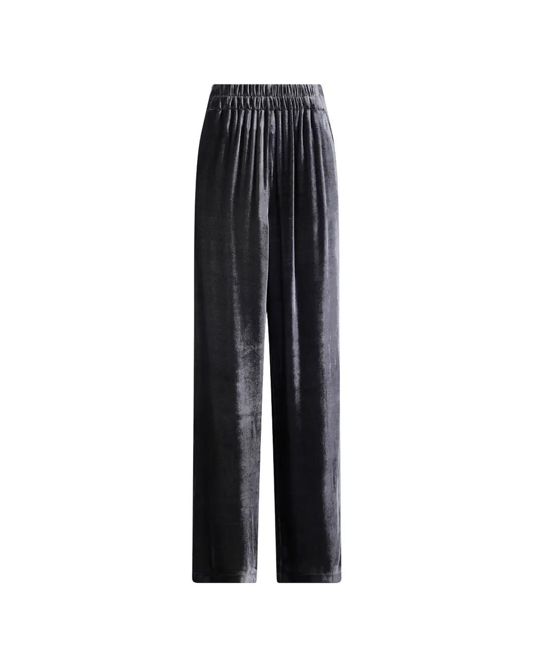 Gentry Portofino Black Elasticated-Waist Straight Trousers