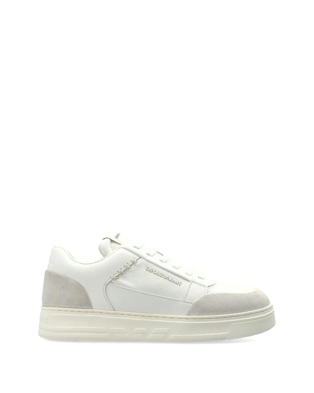 Emporio Armani White Sports Shoes for men