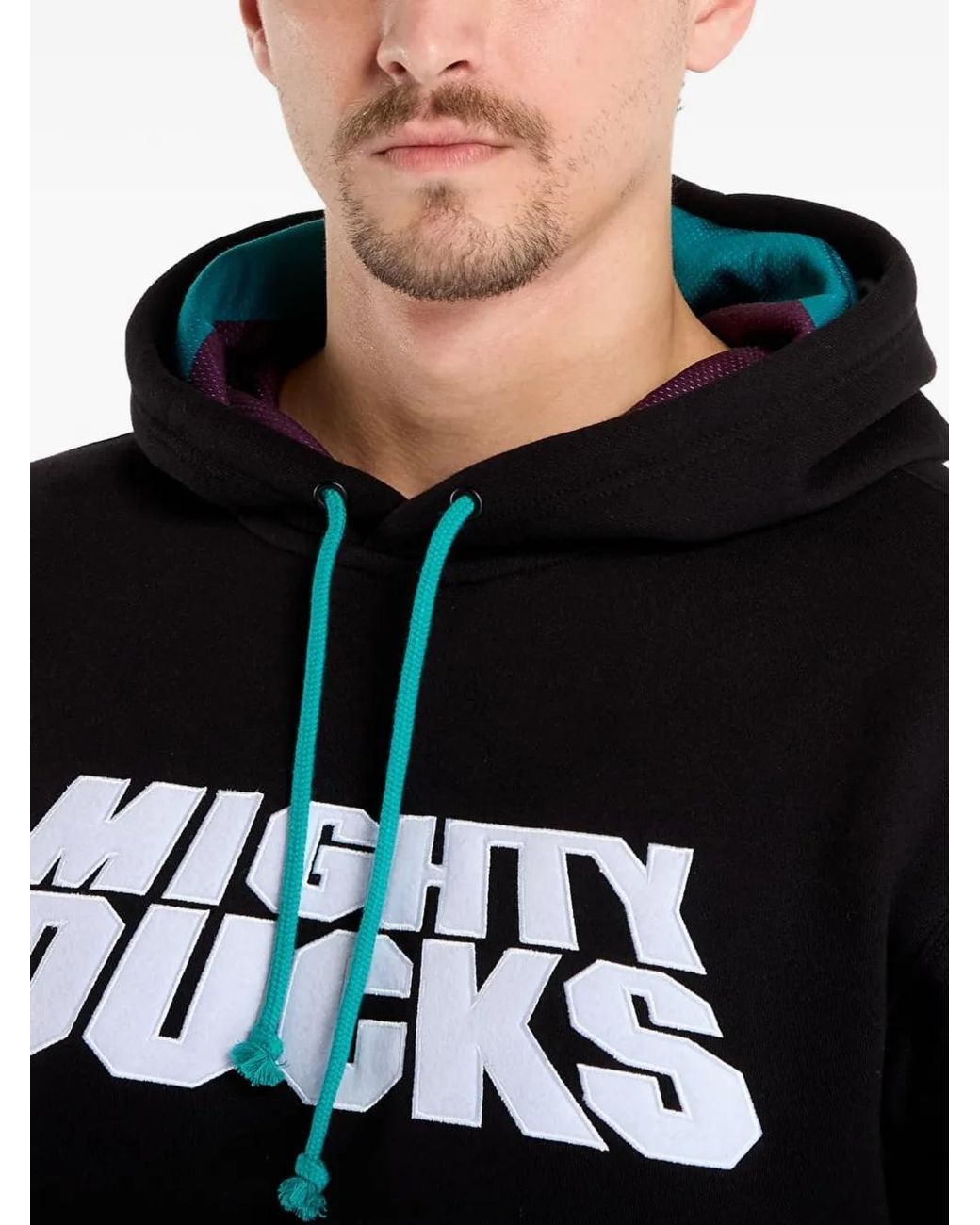 Mitchell & Ness Black Drawstring Hoodie for men