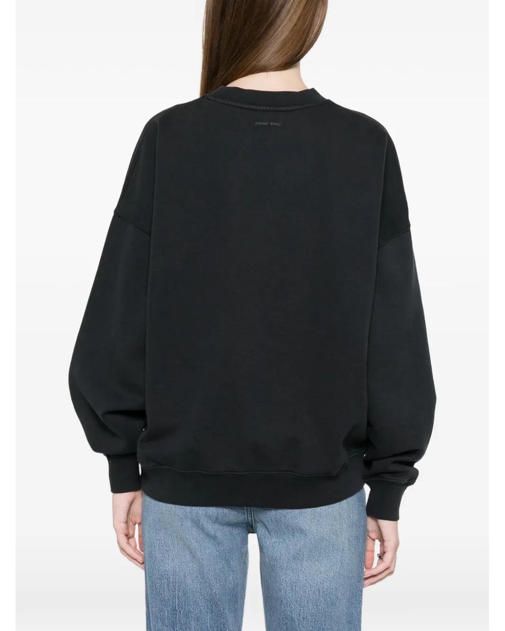 Anine Bing Black Miles Sweatshirt Tiger