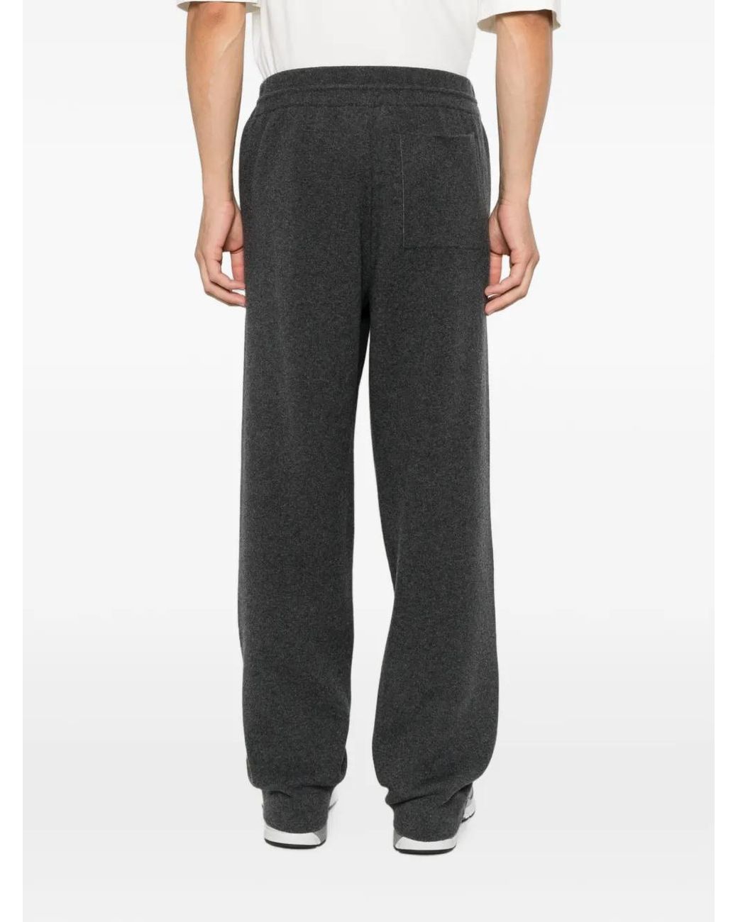 Panicale Gray Drawstring-Waist Track Pants for men